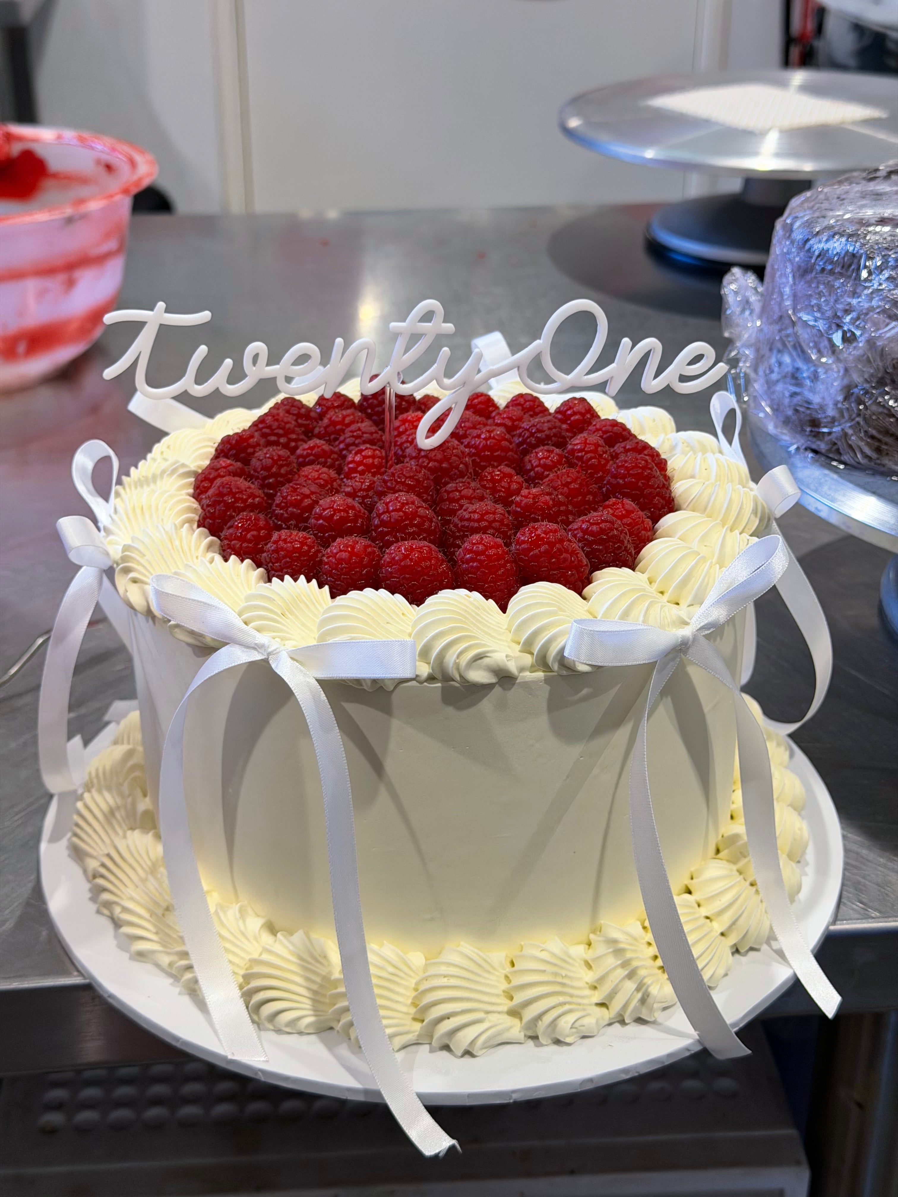 Fresh Raspberry Cake - From $150