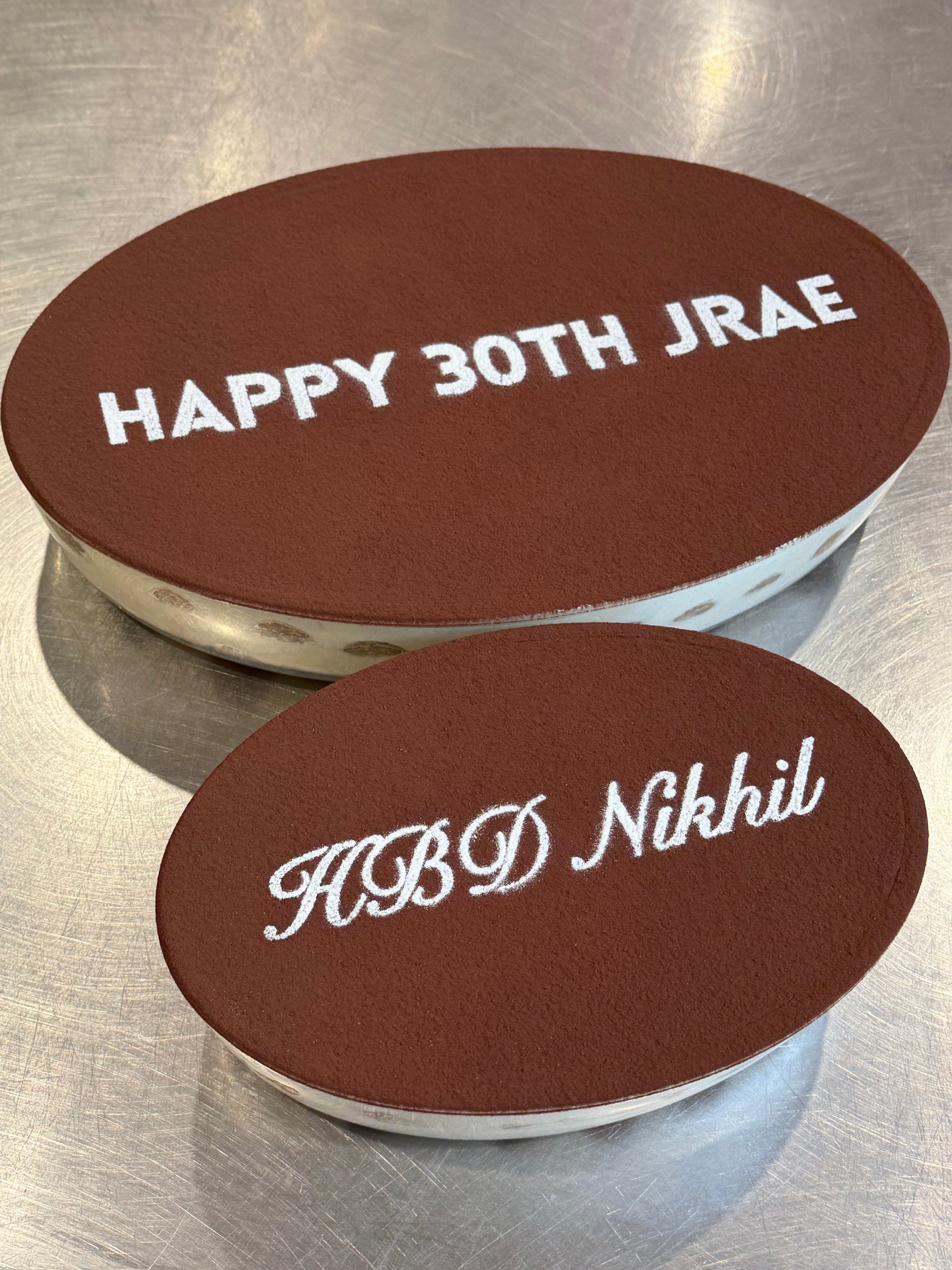 35cm Oval Tiramisu Glass Tray