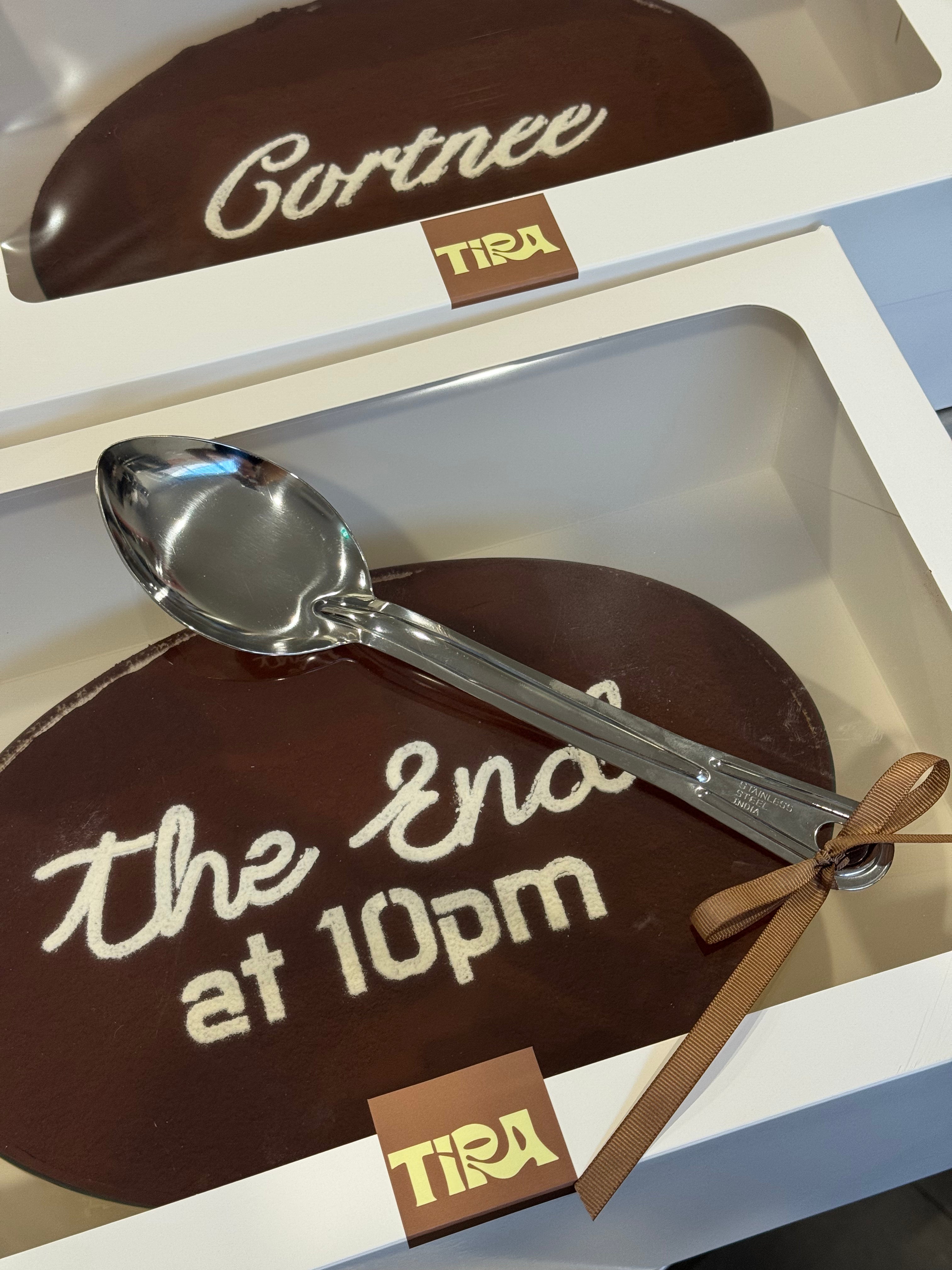 35cm Oval Tiramisu Glass Tray