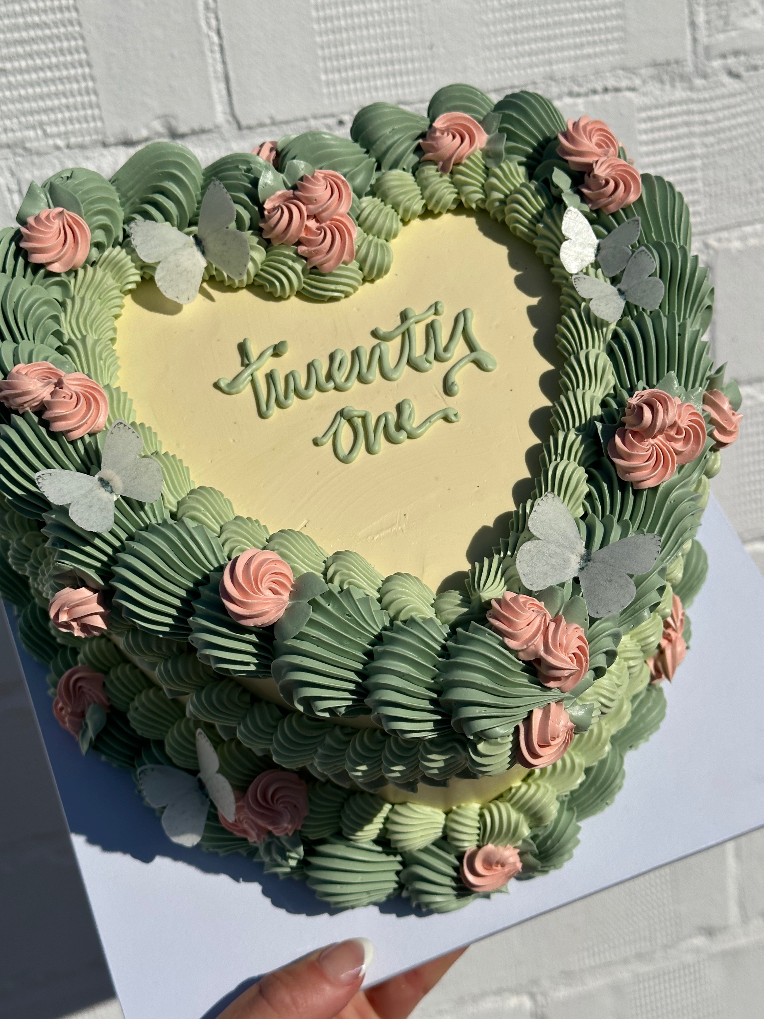 OTT Frilly Retro Cake - From $270 (6+ rows of piping, multi-coloured)