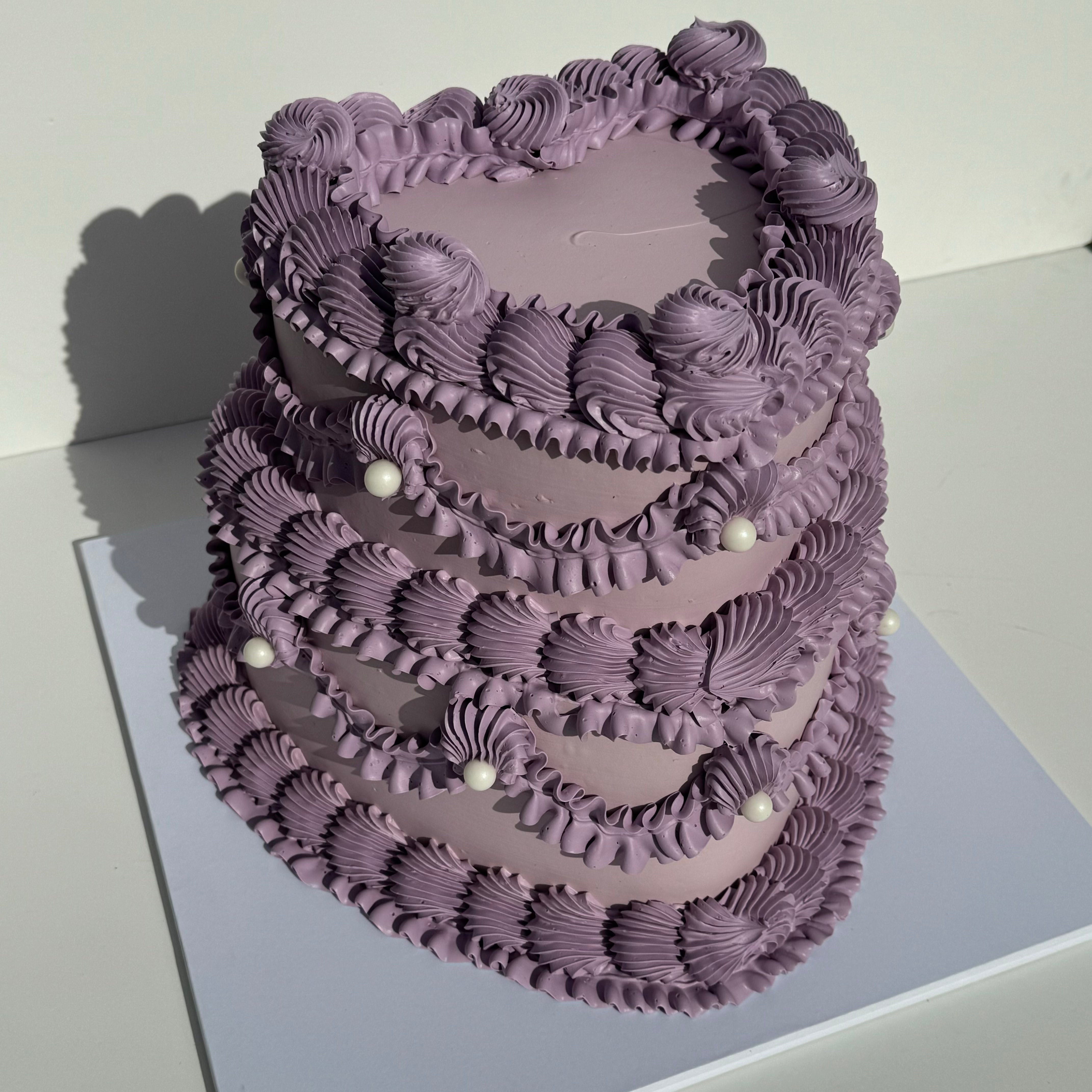 OTT Frilly Retro Cake - From $270 (6+ rows of piping, multi-coloured)