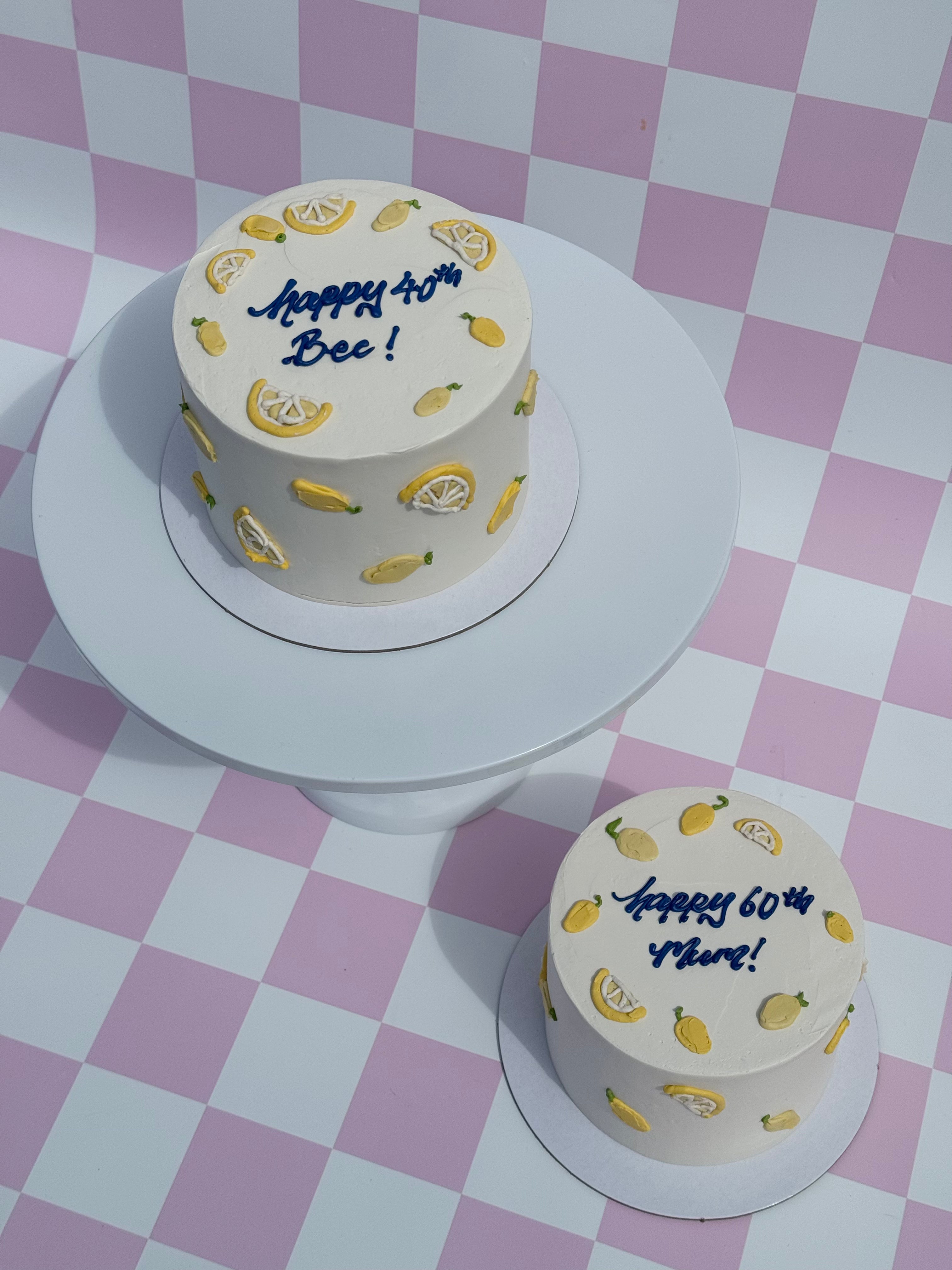 Piped Artwork Retro Cake - From $160