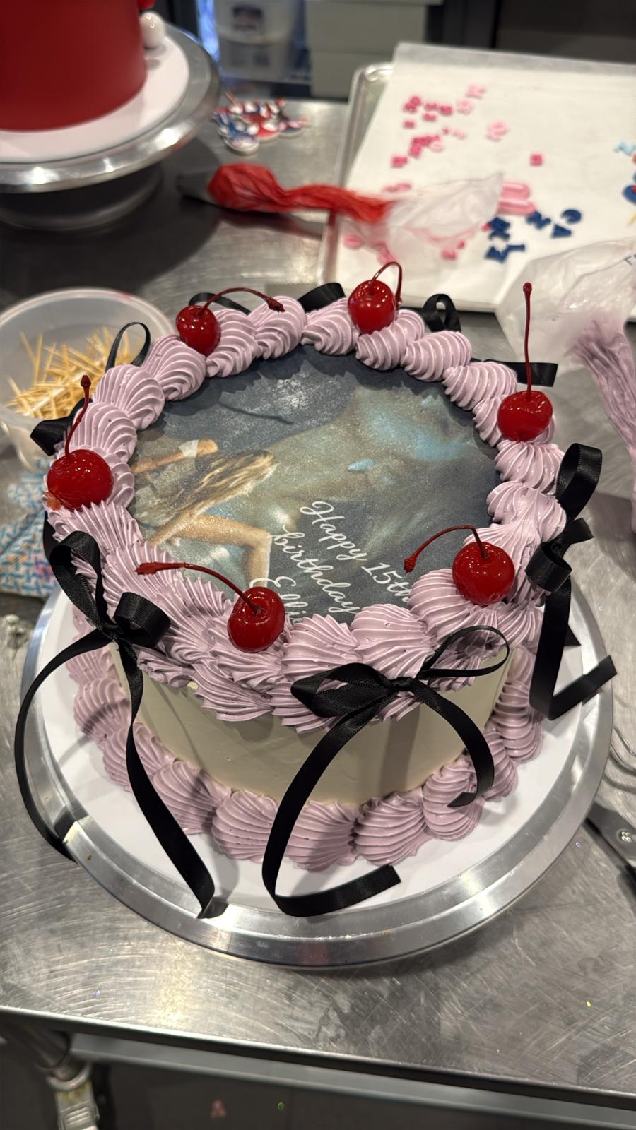 Retro Edible Image Cake - From $130