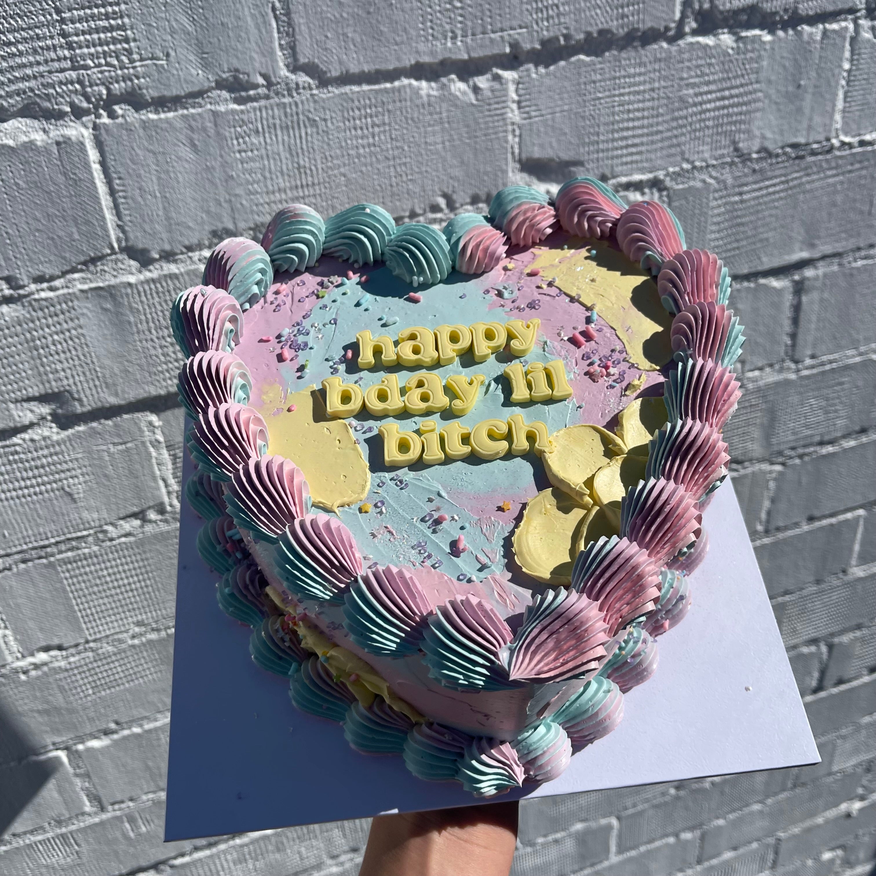 Rainbow Pastel Retro Cake - From $174