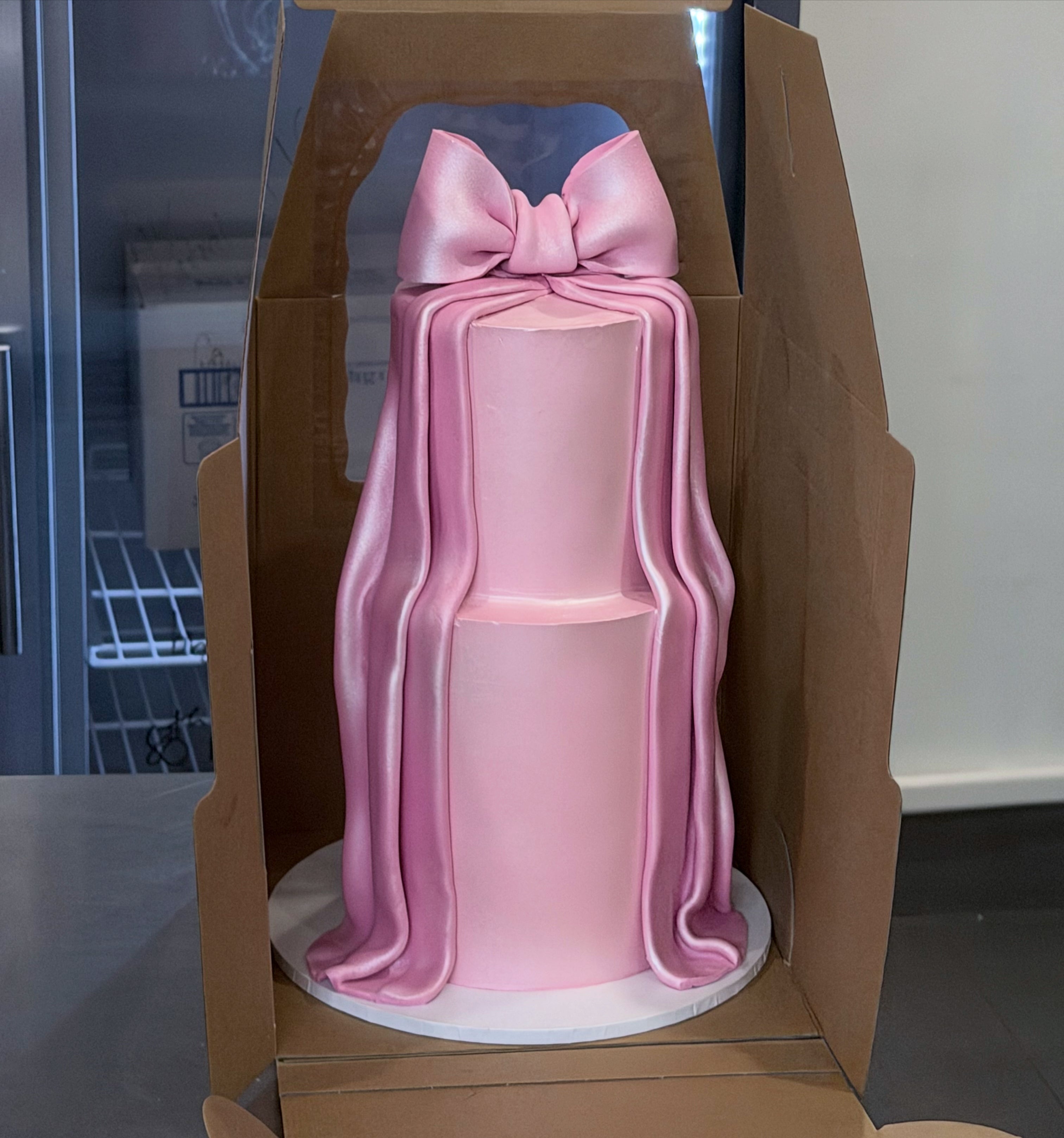 Shimmering Fondant Bow Cake - From $315