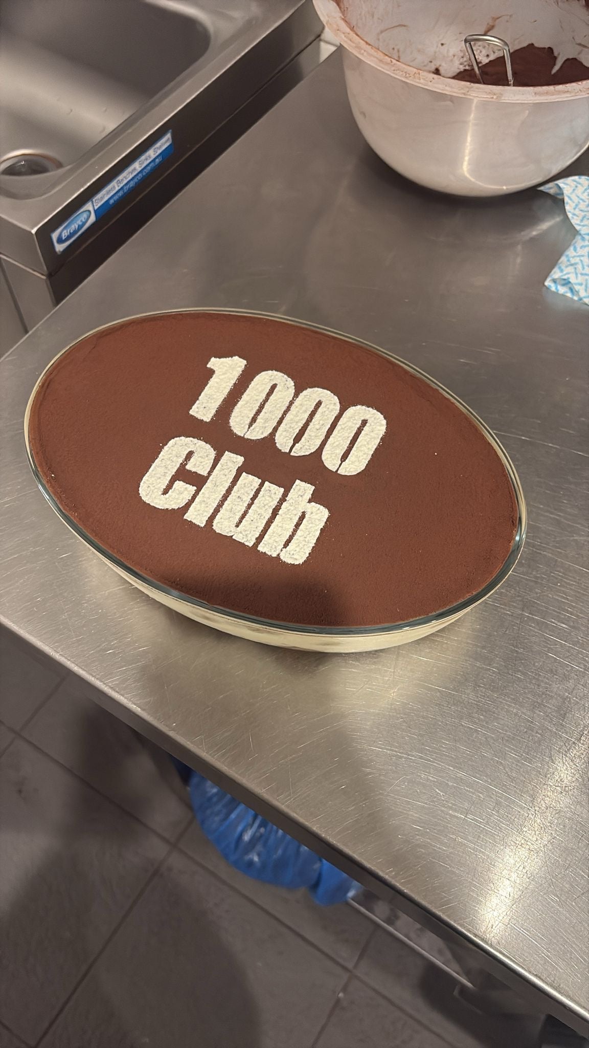 25cm Oval Tiramisu Glass Tray