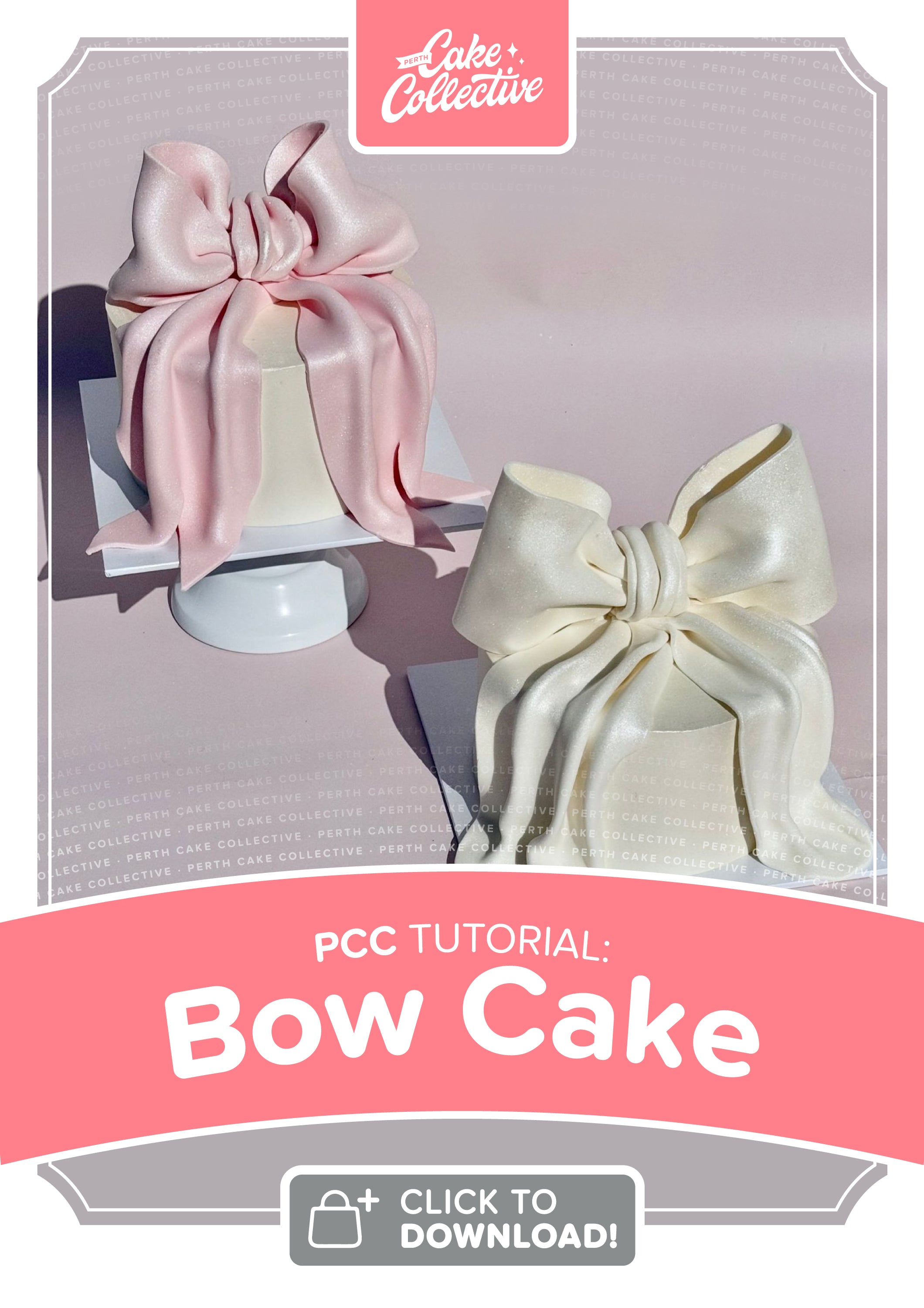 Flawless Shimmering Bow Cake Tutorial - $55