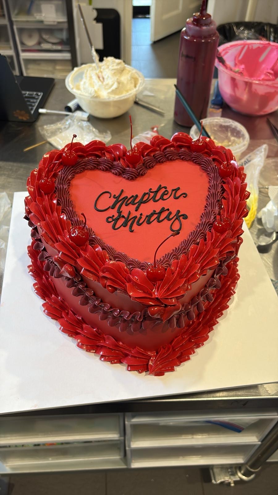 OTT Frilly Retro Cake - From $270 (6+ rows of piping, multi-coloured)