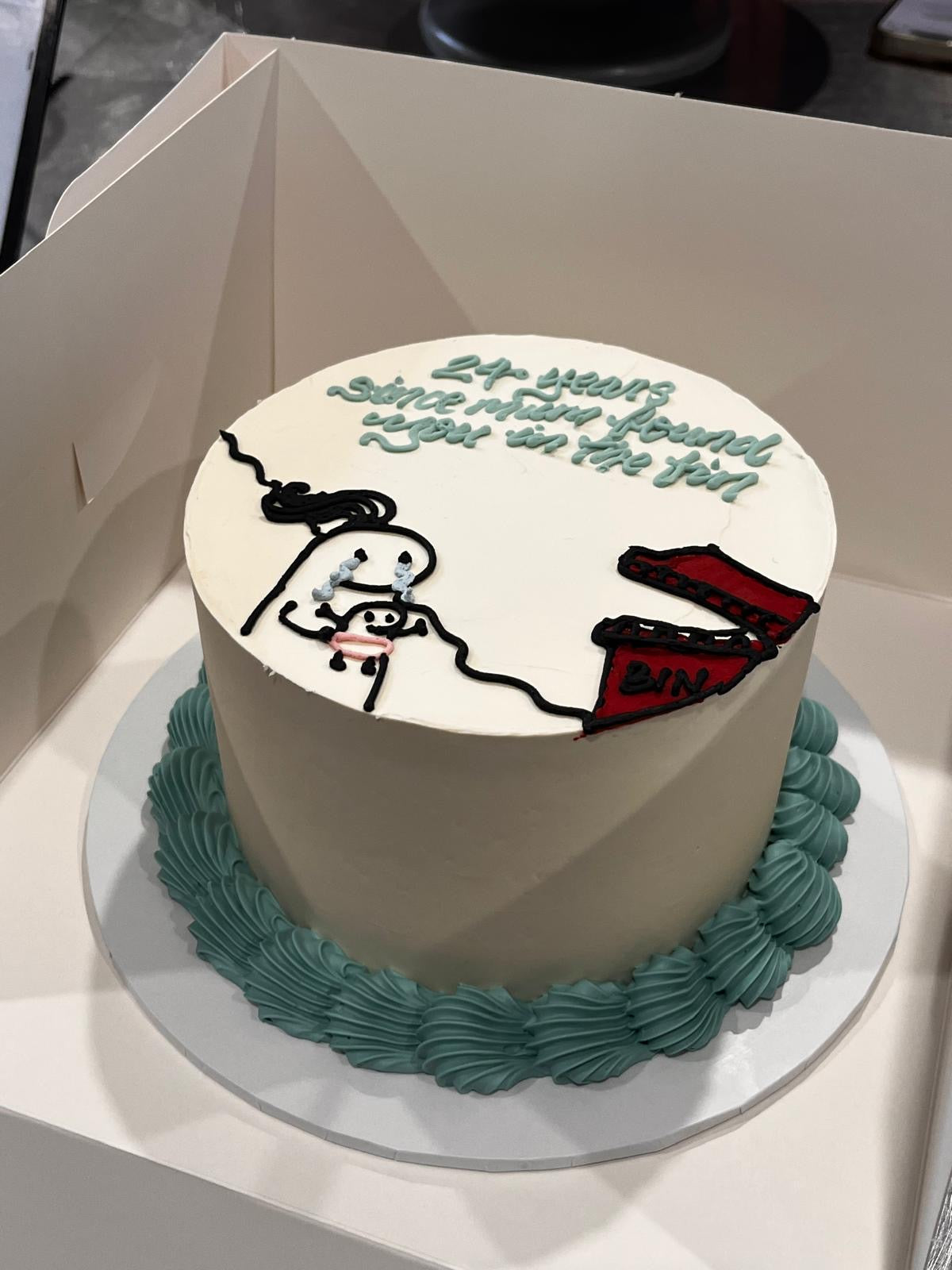 Piped Artwork Retro Cake - From $160