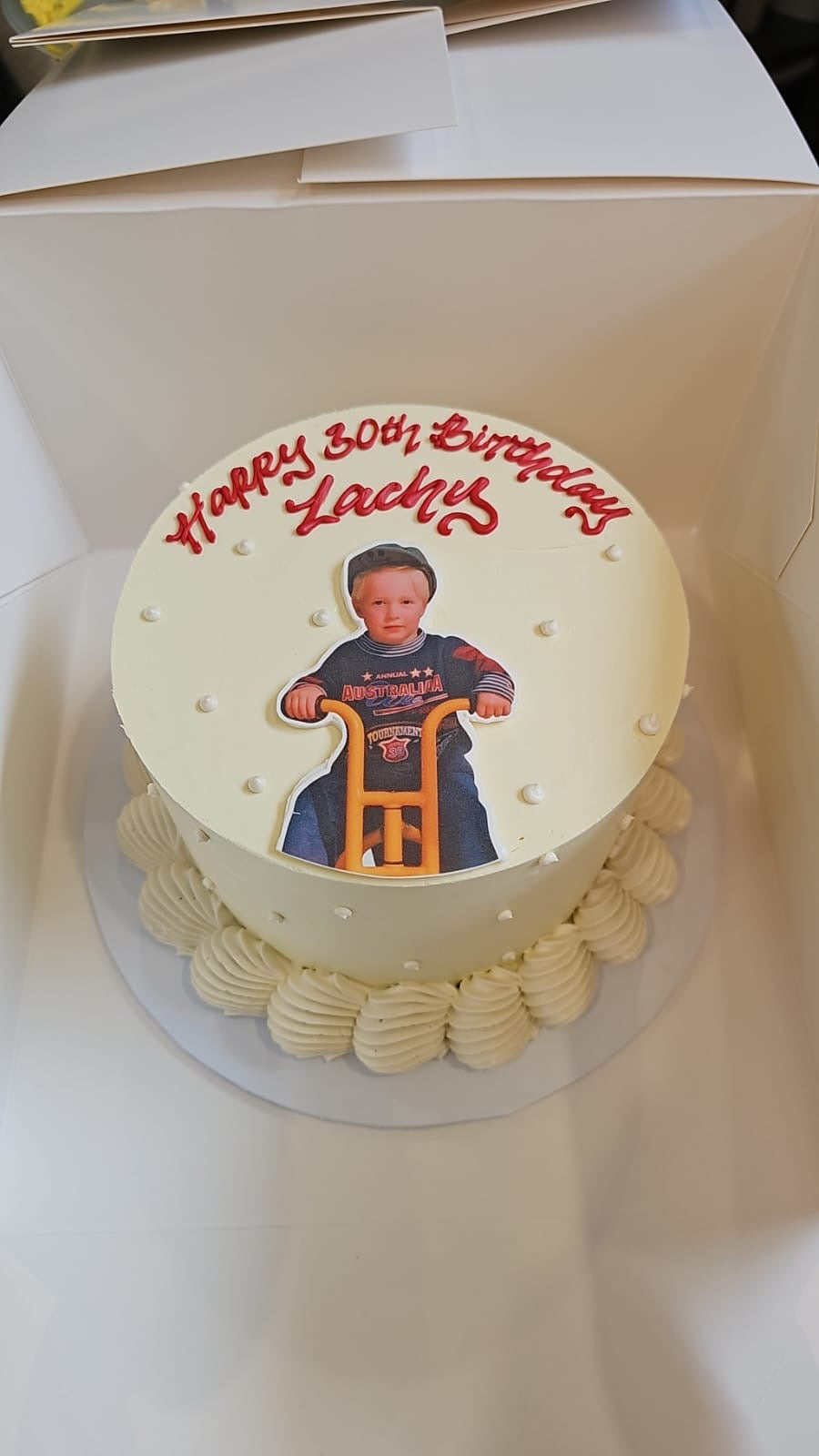 Retro Edible Image Cake - From $130
