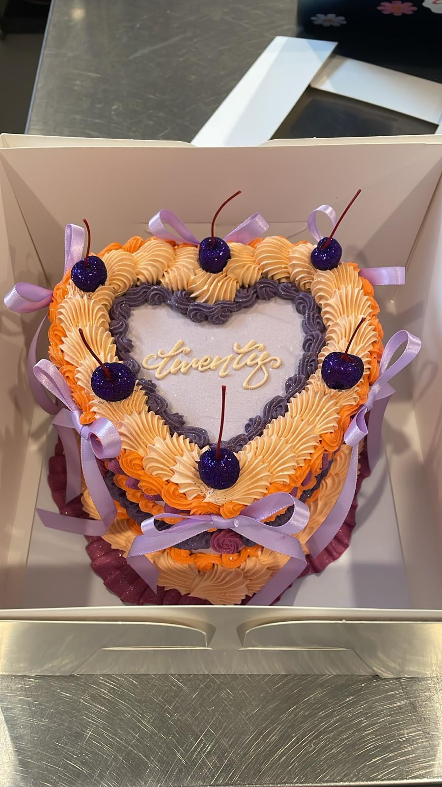 OTT Frilly Retro Cake - From $270 (6+ rows of piping, multi-coloured)