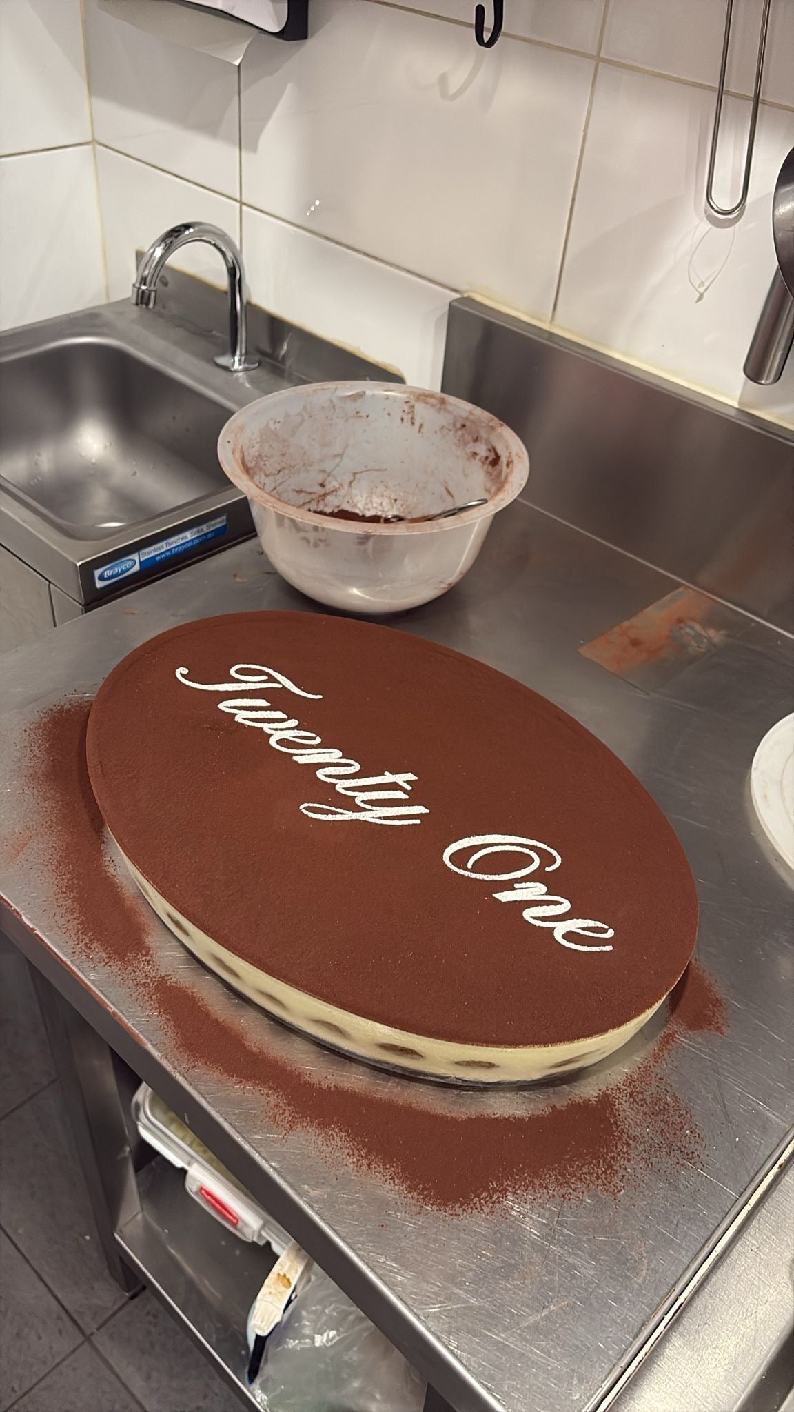 35cm Oval Tiramisu Glass Tray
