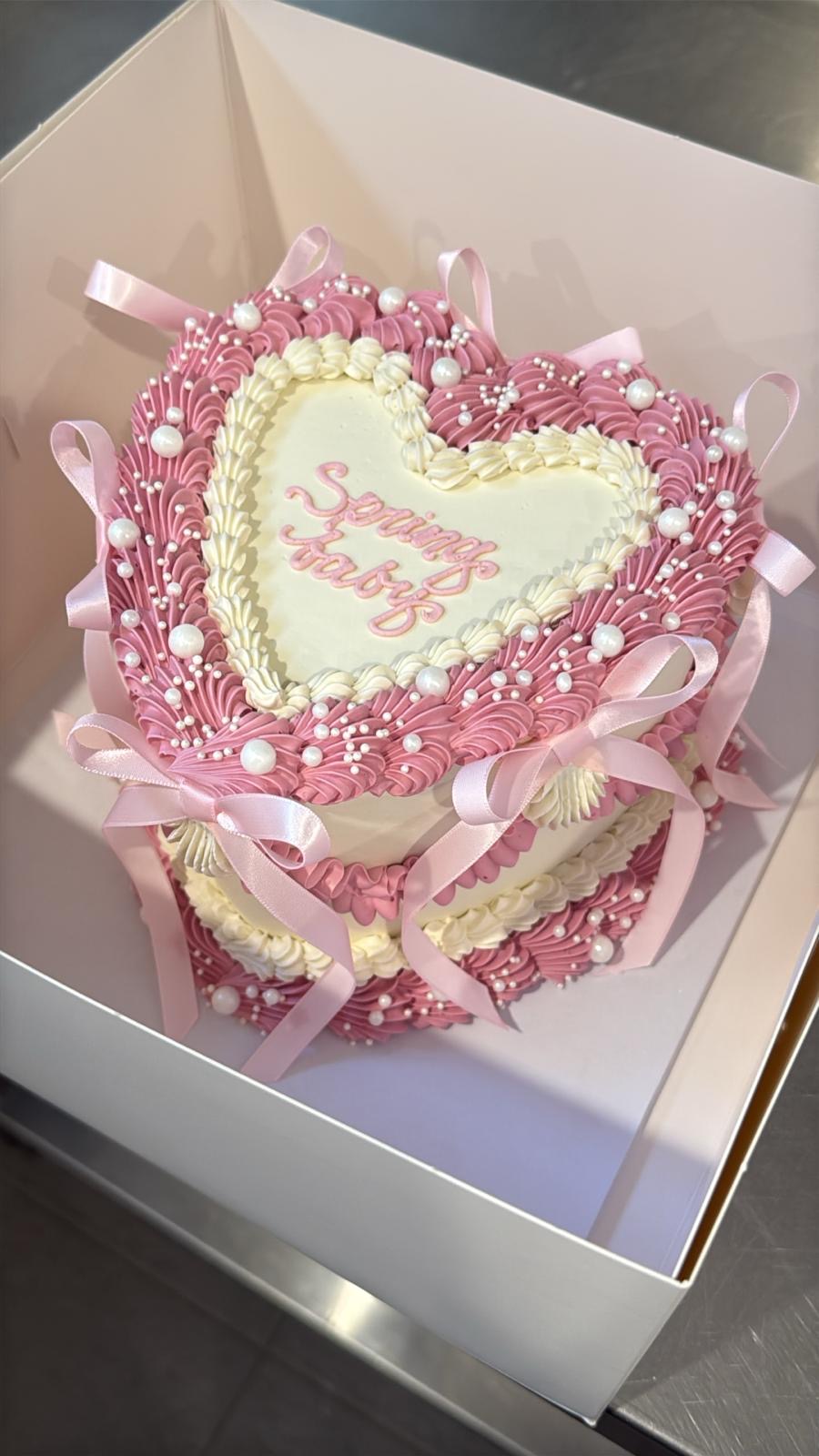 OTT Frilly Retro Cake - From $270 (6+ rows of piping, multi-coloured)