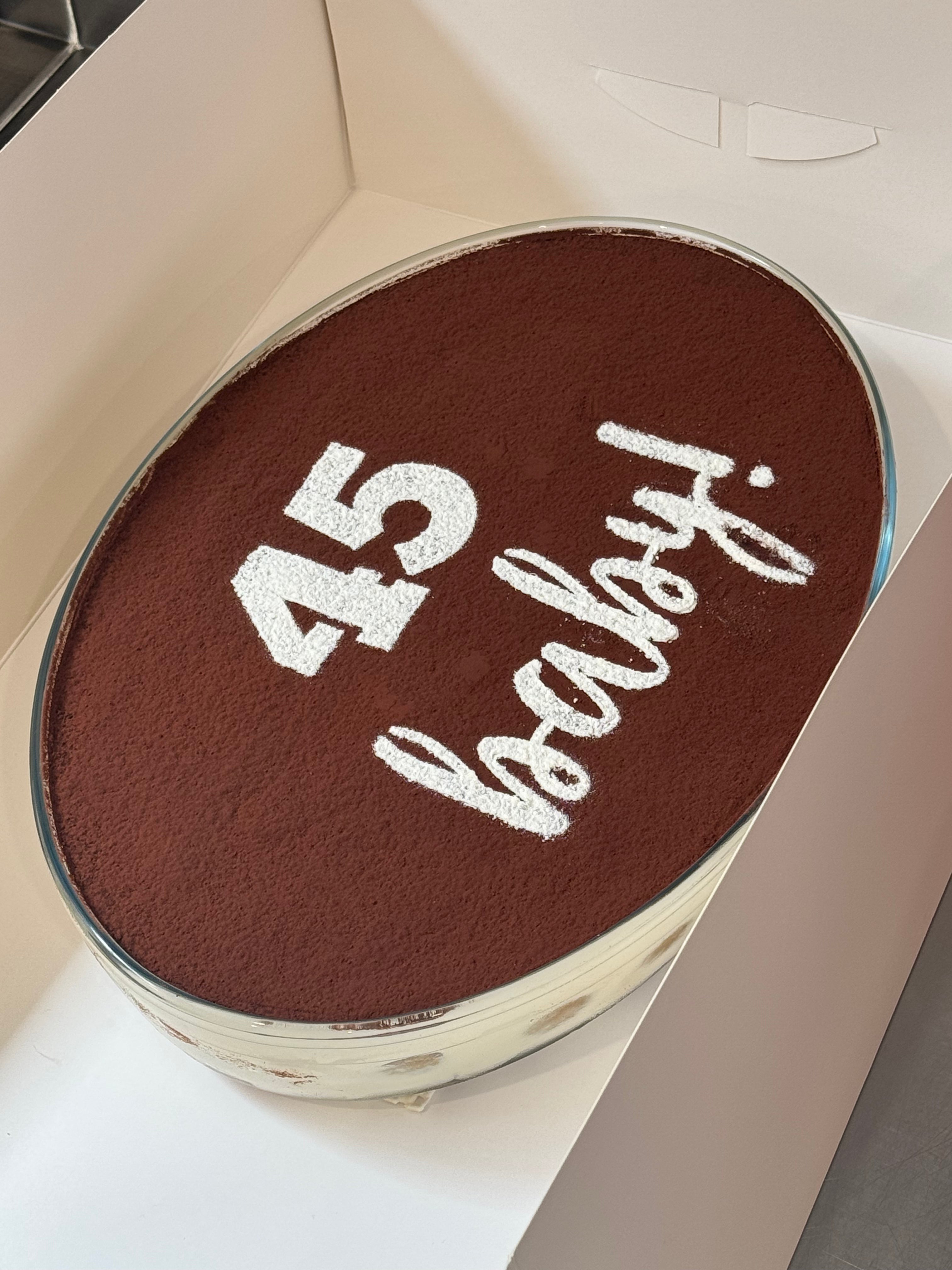 39cm Oval Tiramisu Glass Tray