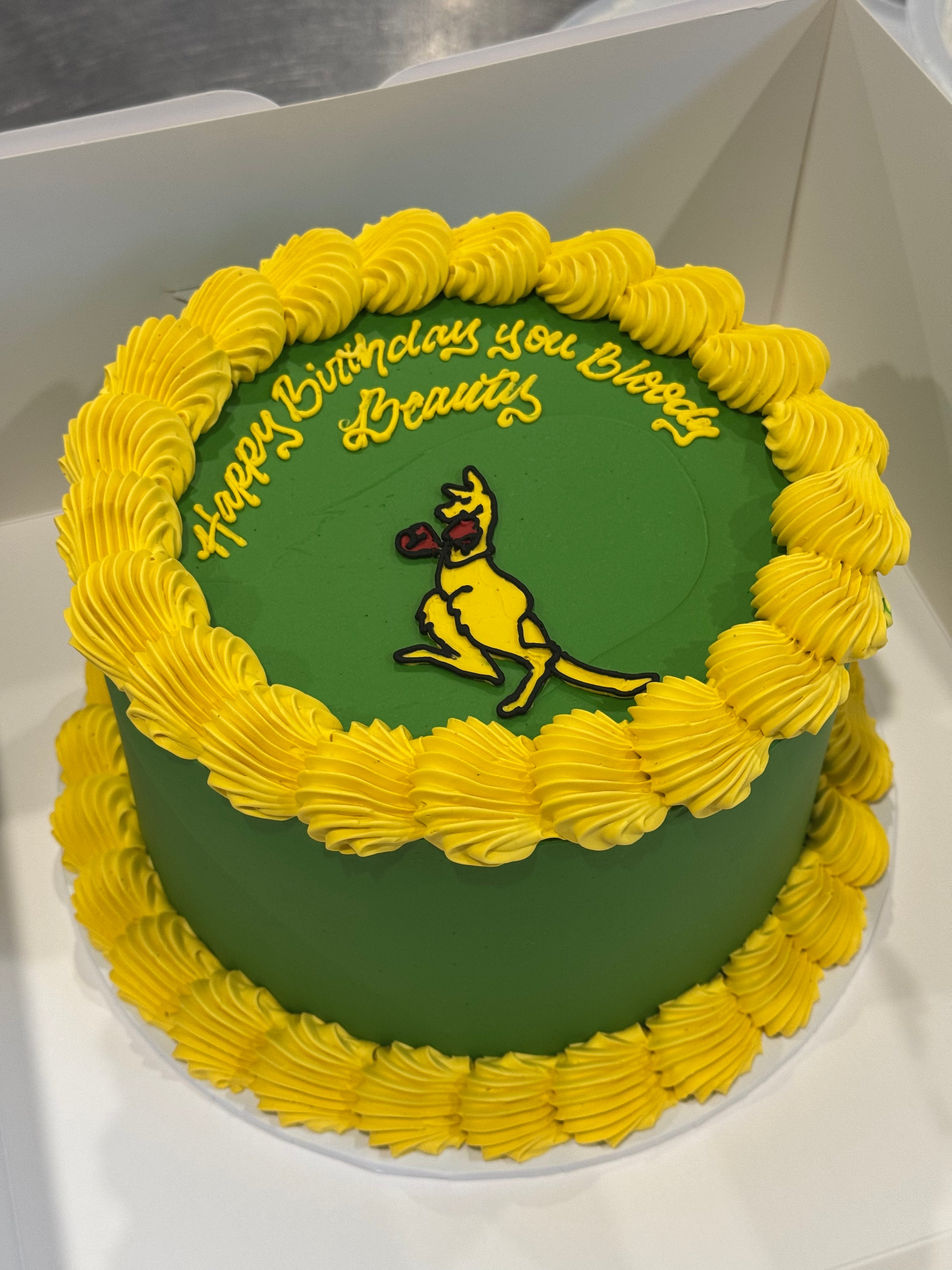 Piped Artwork Retro Cake - From $160