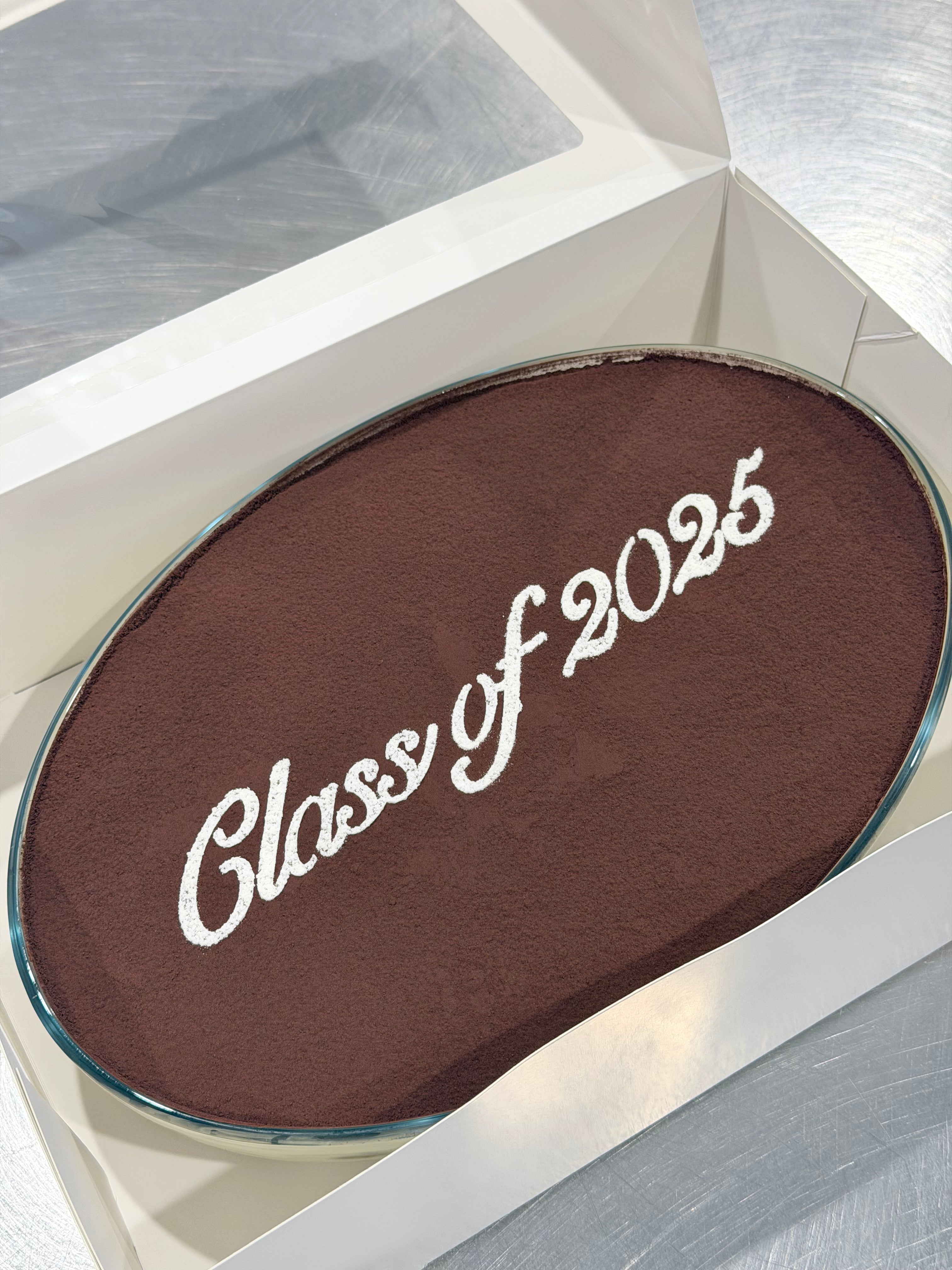 39cm Oval Tiramisu Glass Tray