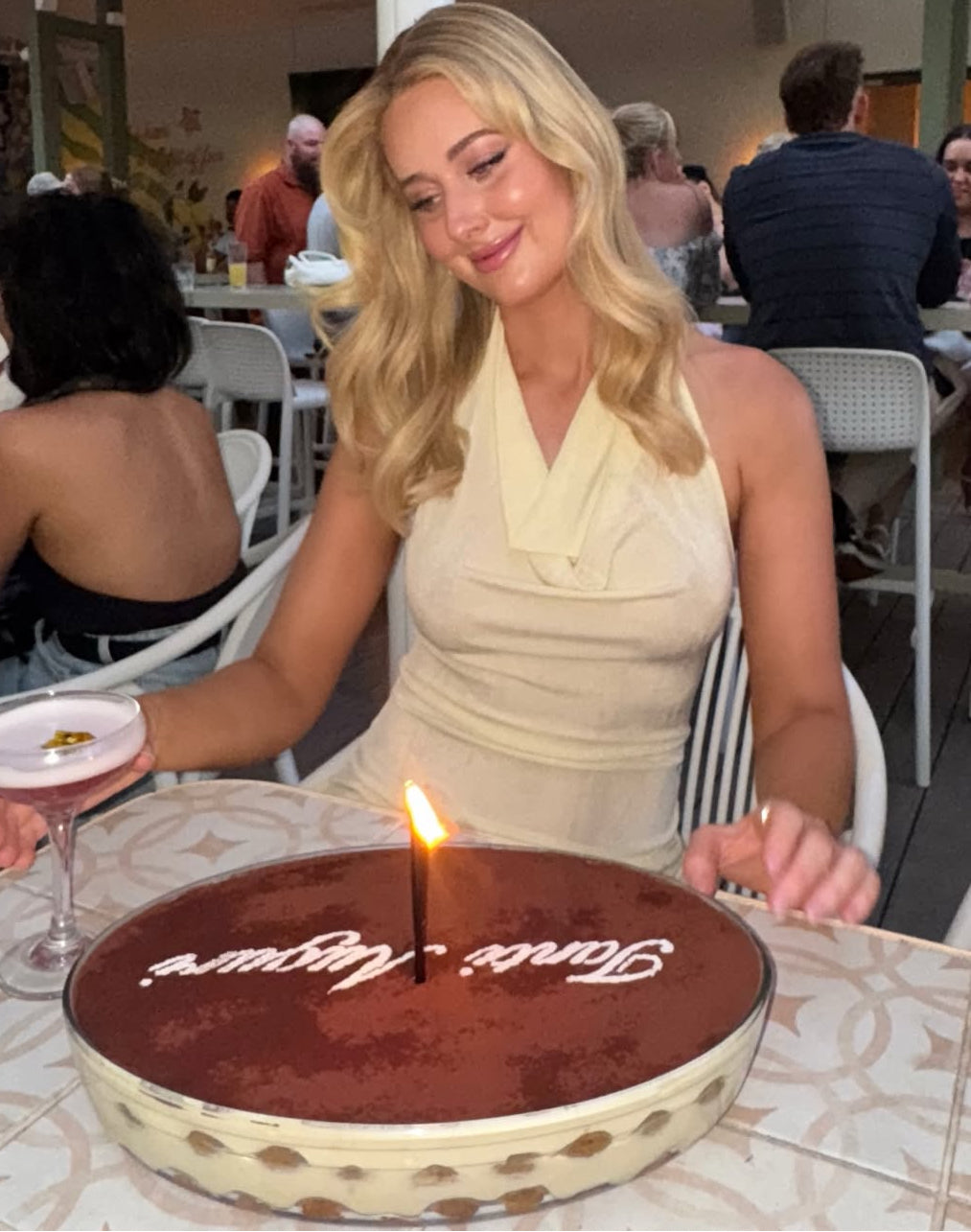 39cm Oval Tiramisu Glass Tray