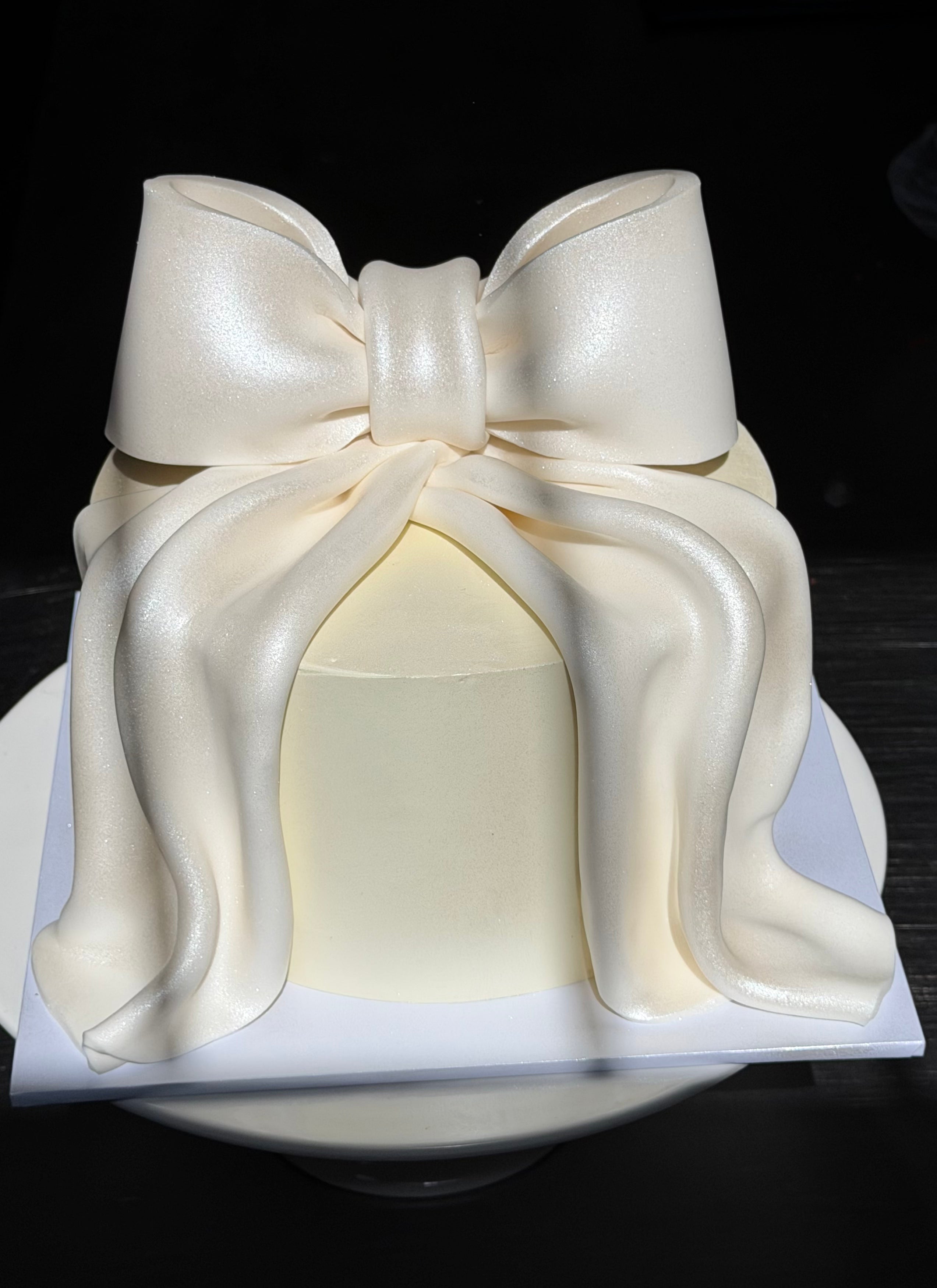 Shimmering Fondant Bow Cake - From $315