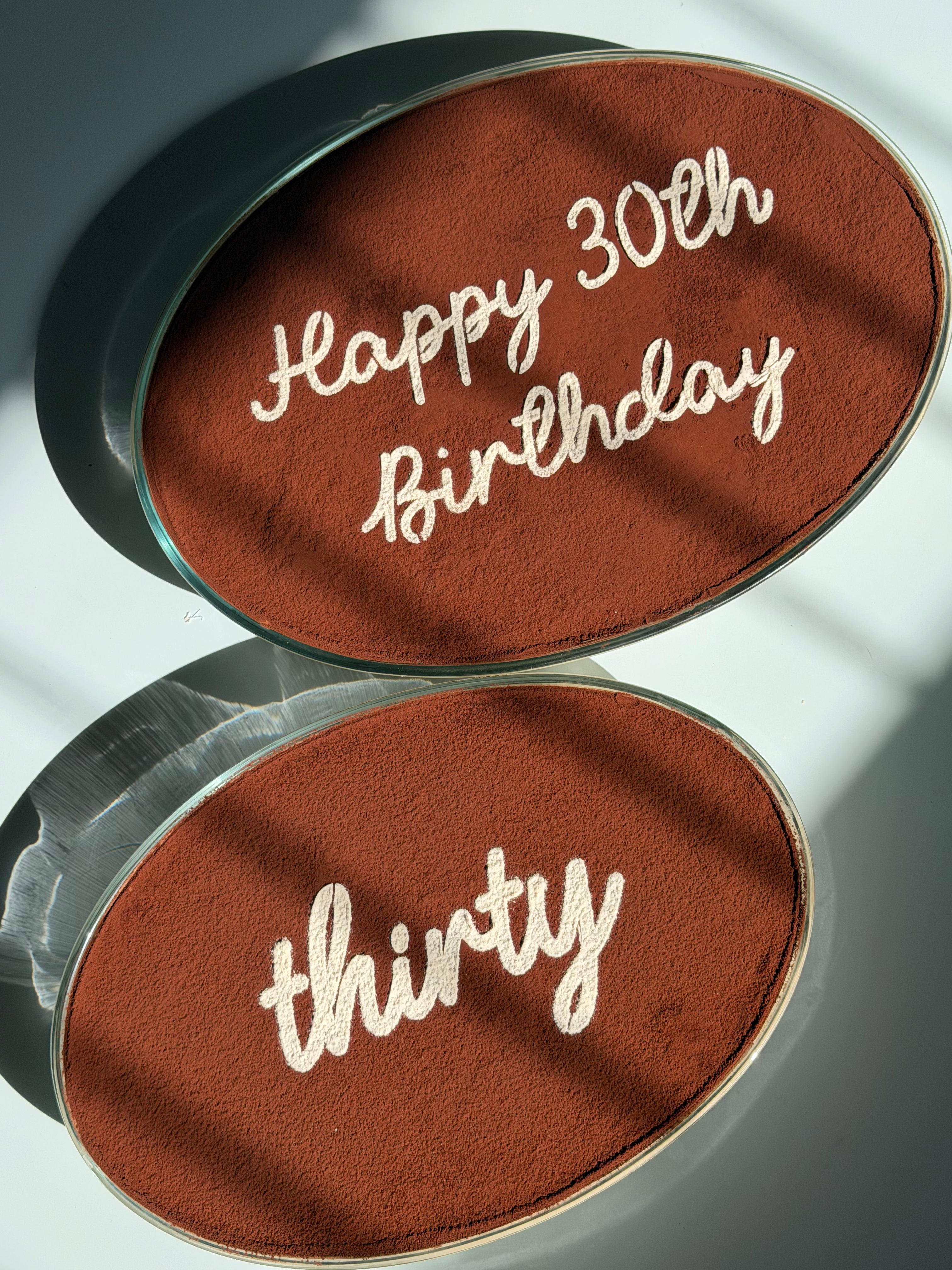 39cm Oval Tiramisu Glass Tray