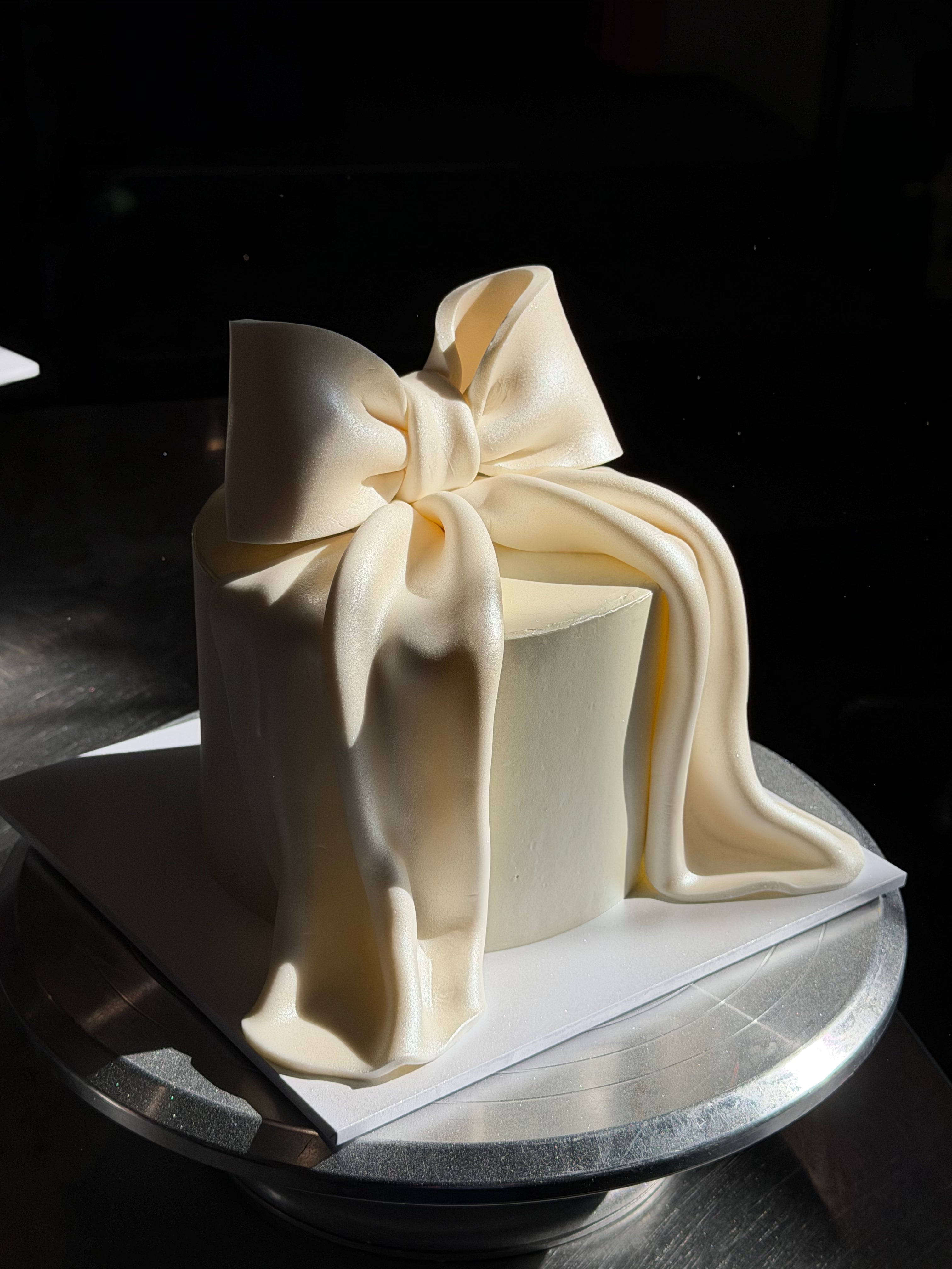 Shimmering Fondant Bow Cake - From $315