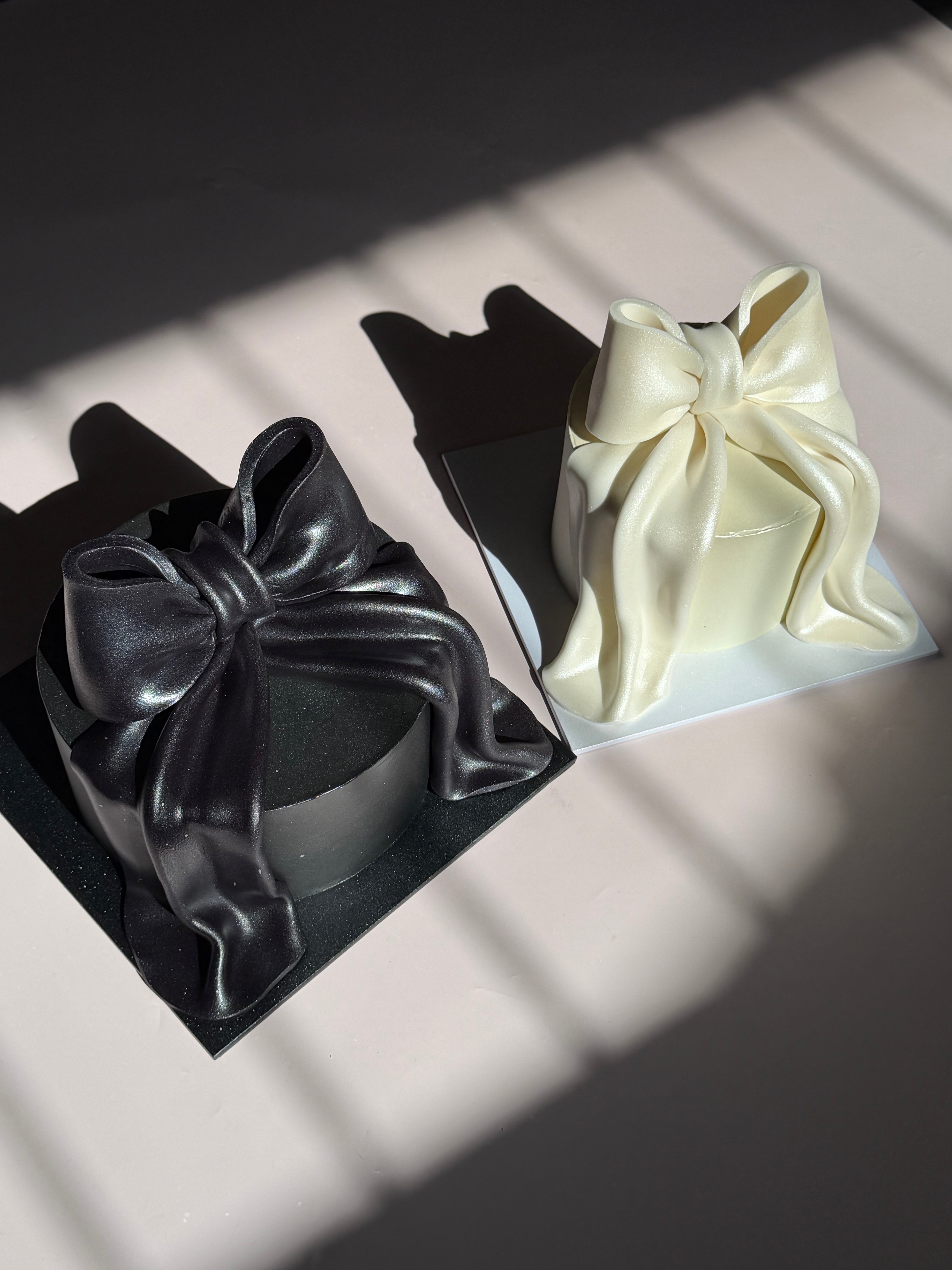 Shimmering Fondant Bow Cake - From $315