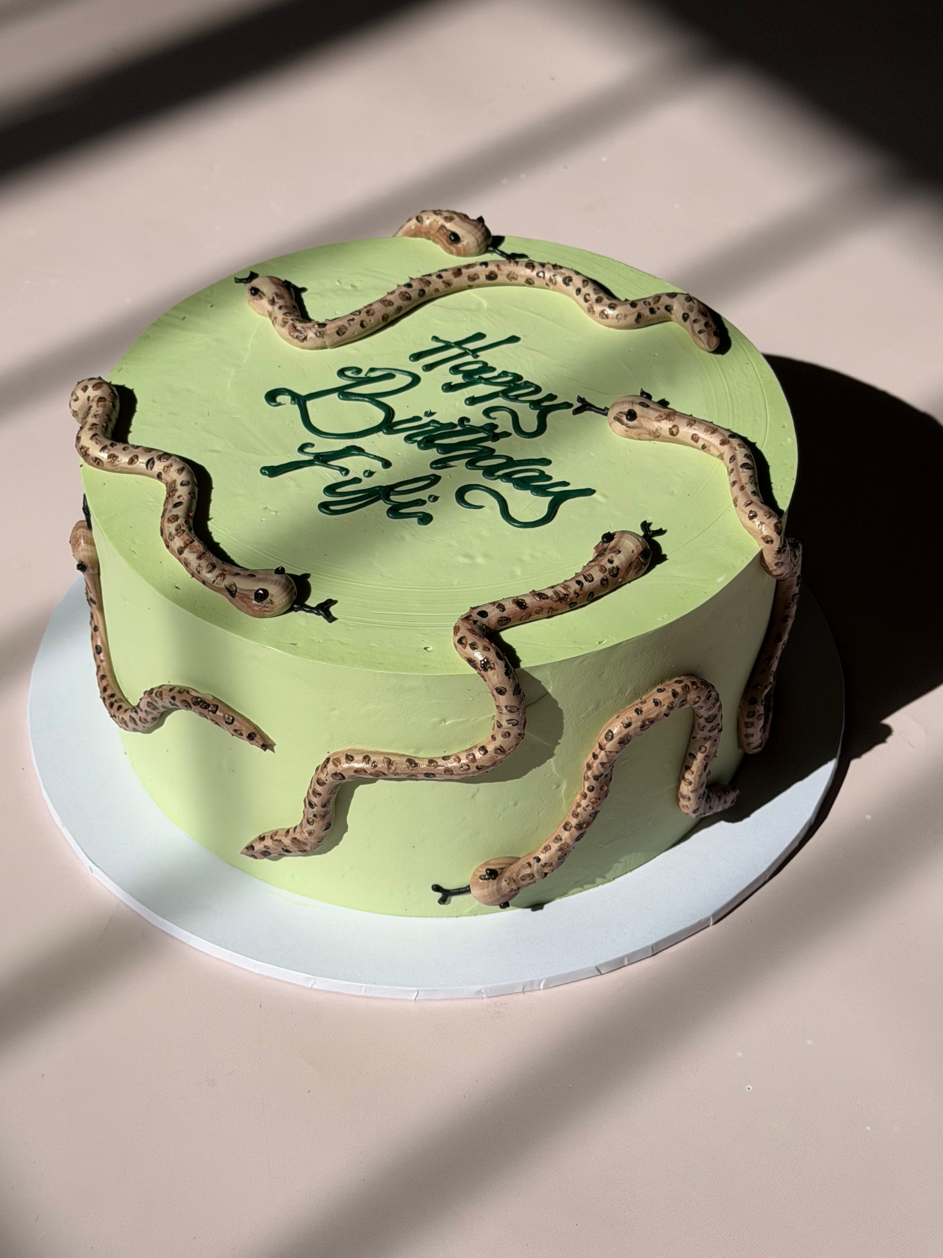 Piped Artwork Retro Cake - From $77