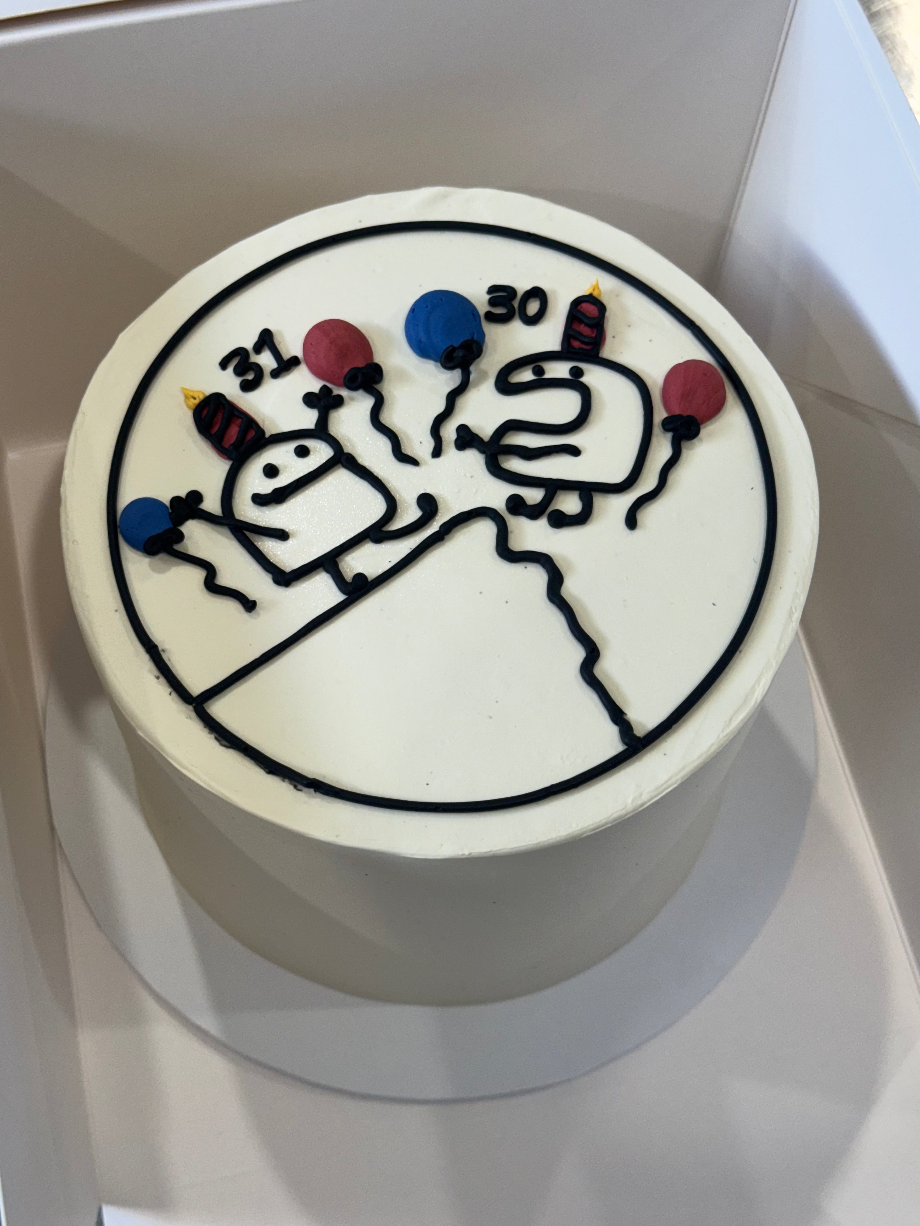 Piped Artwork Retro Cake - From $160