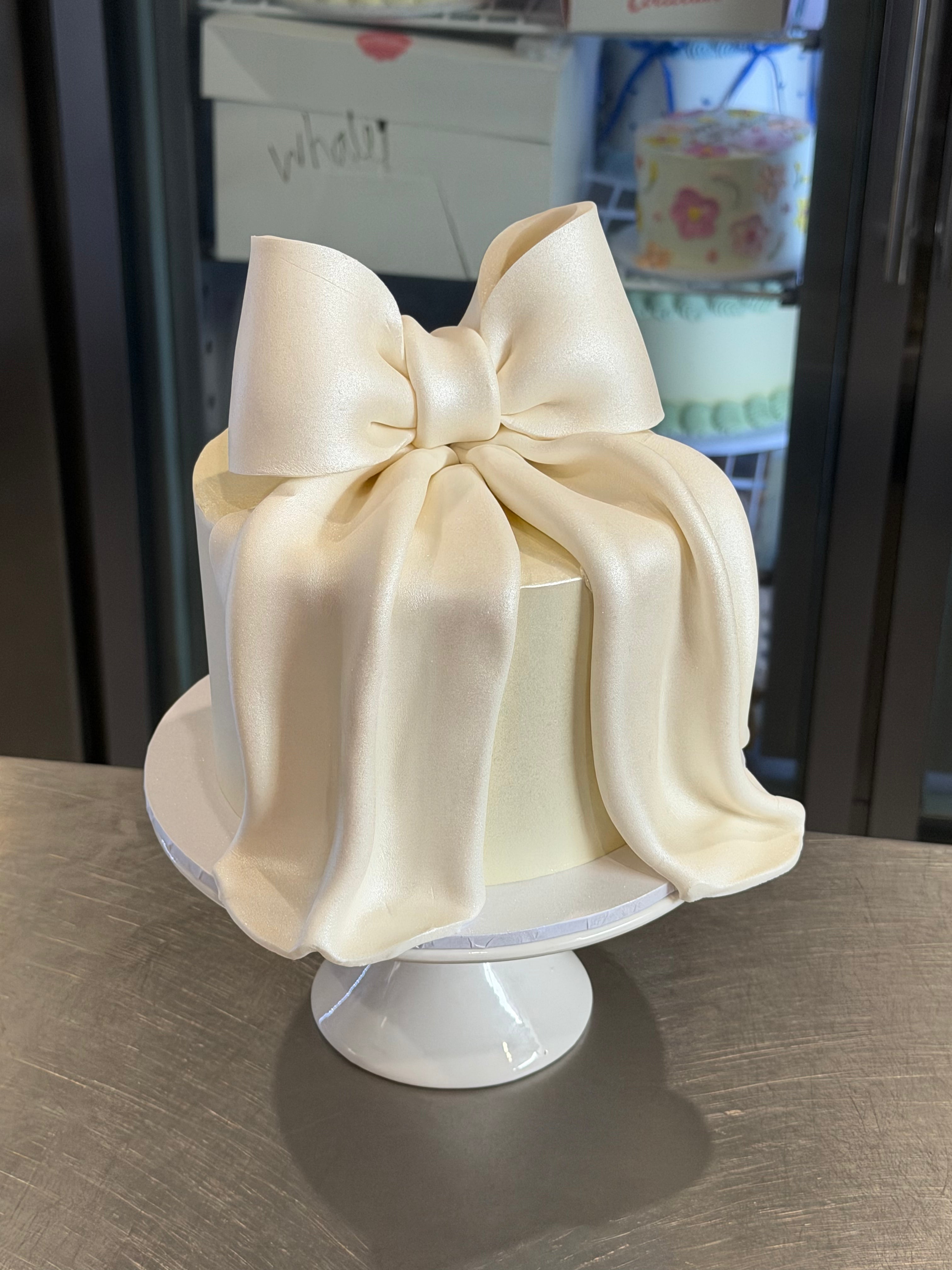 Shimmering Fondant Bow Cake - From $315