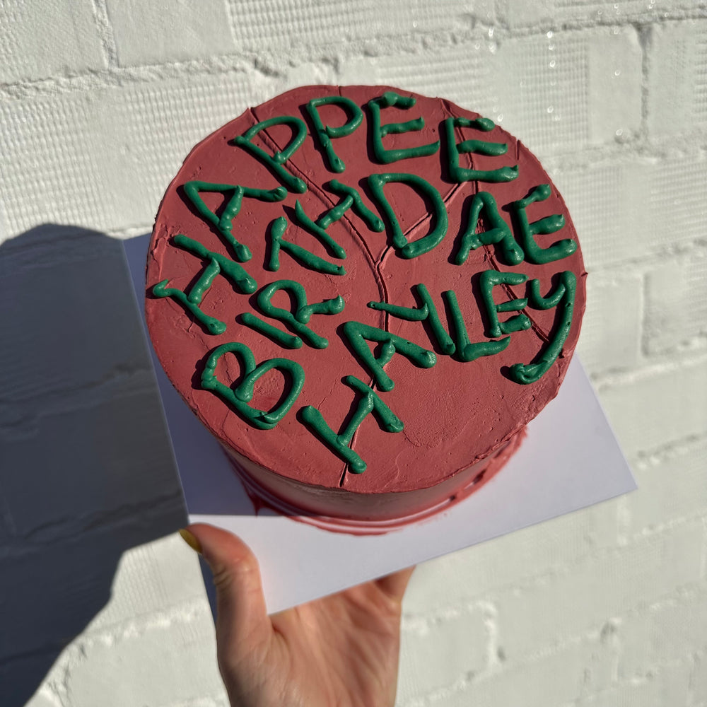 Retro Text Cake