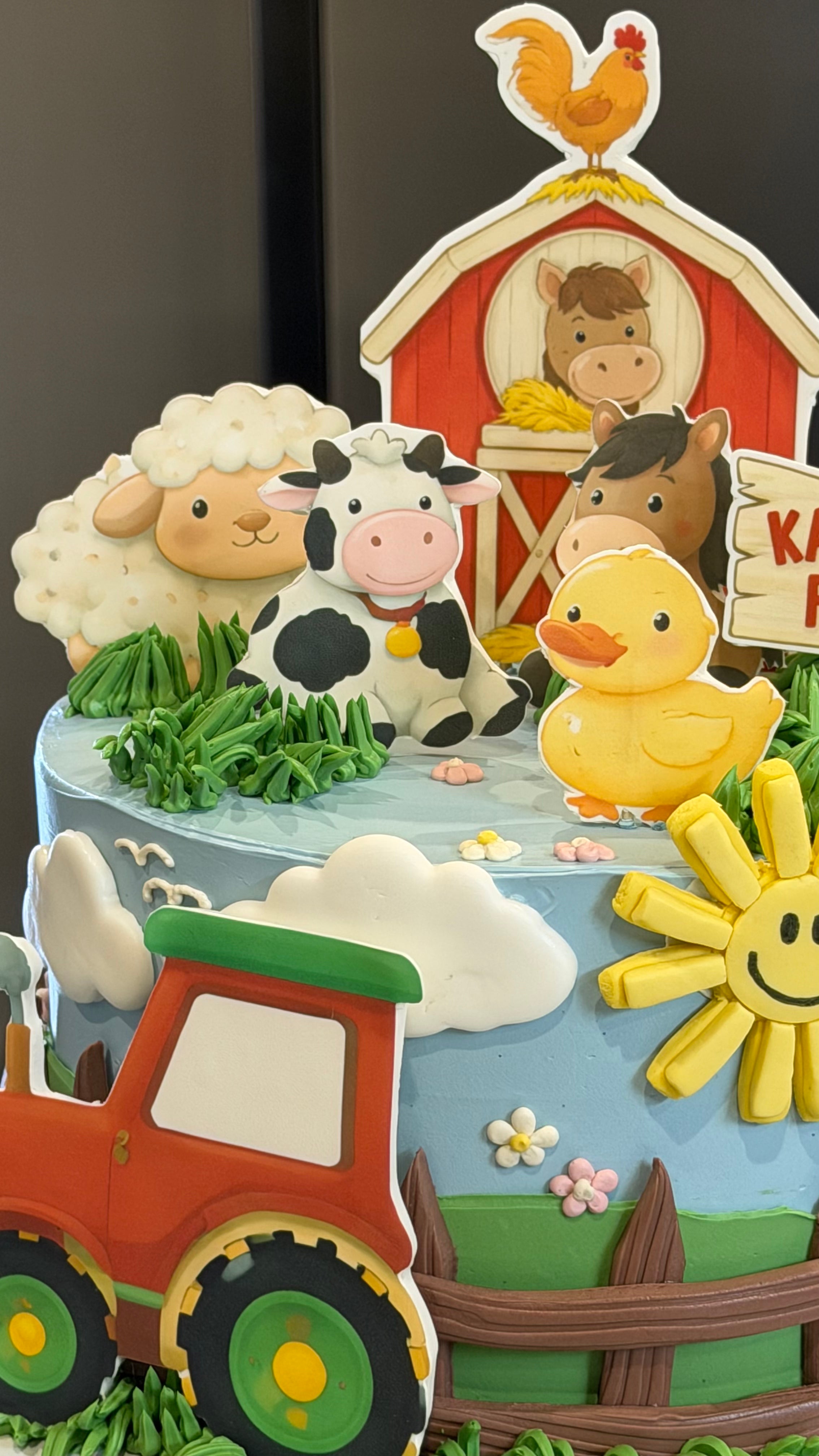 Farm Barn Animal Cake - From $185