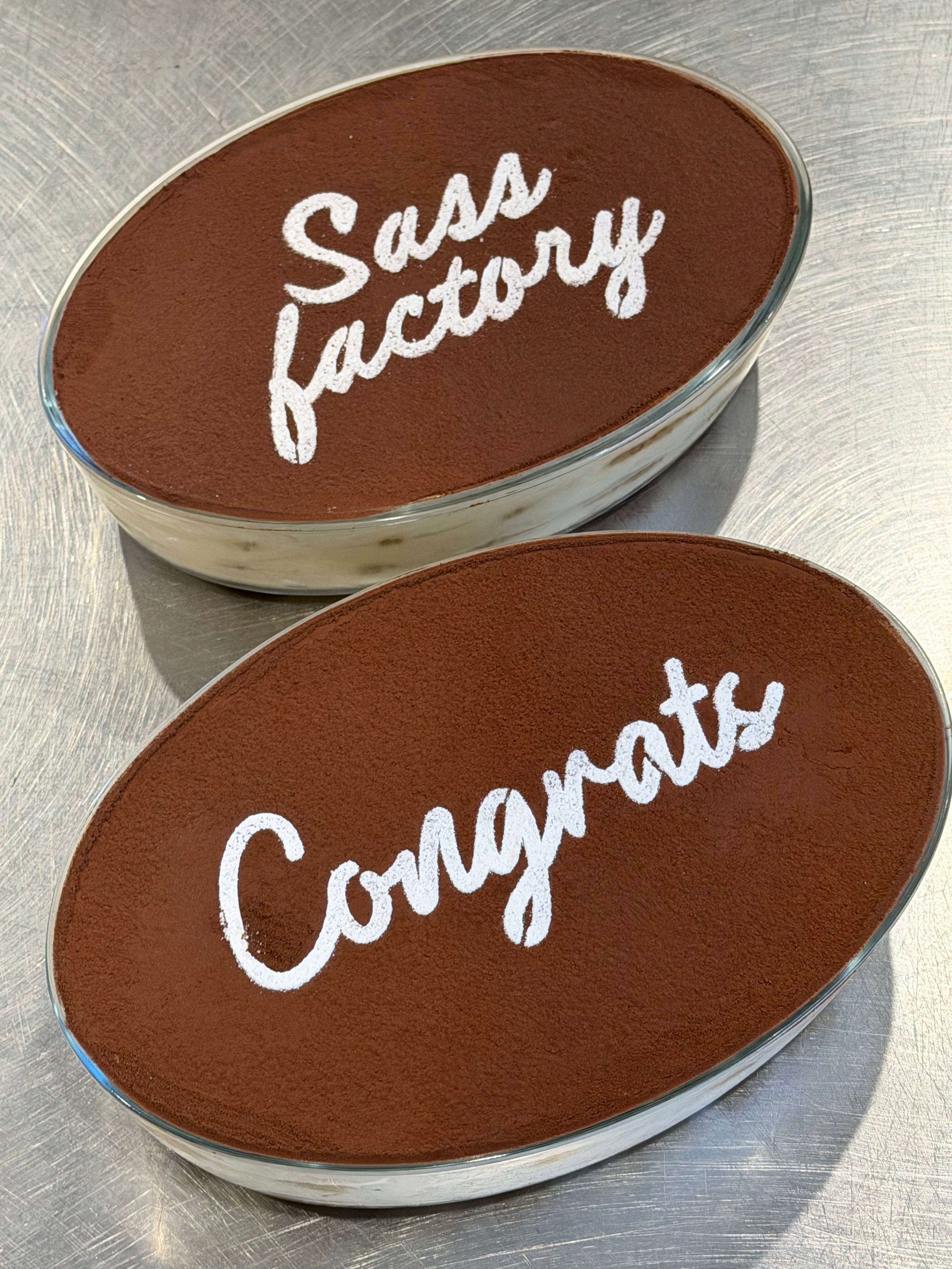 25cm Oval Tiramisu Glass Tray