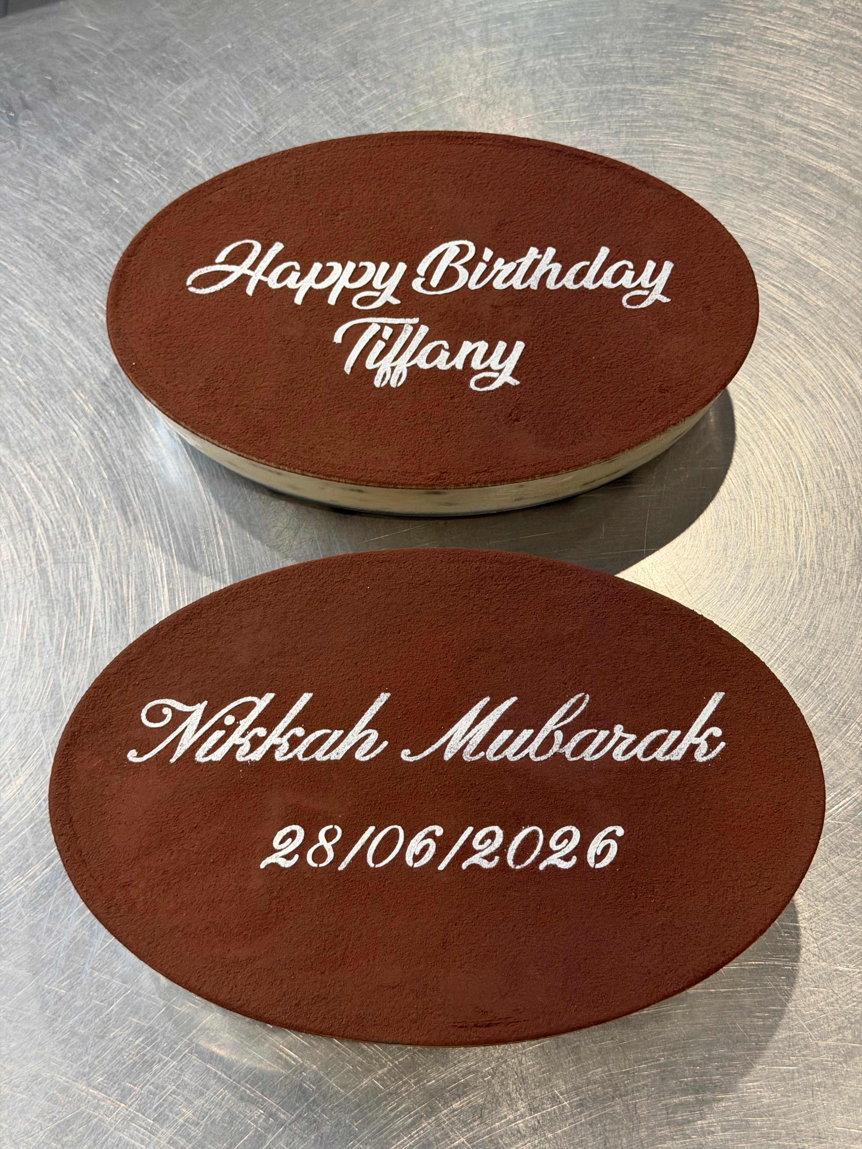 35cm Oval Tiramisu Glass Tray