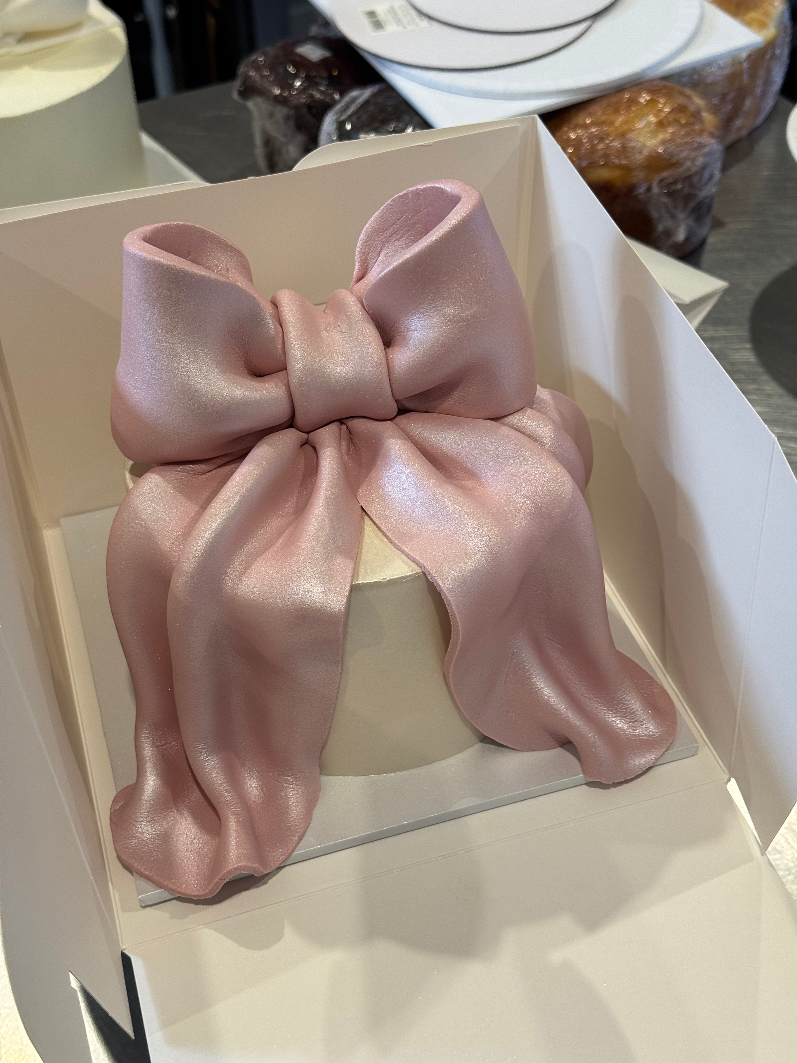 Shimmering Fondant Bow Cake - From $315