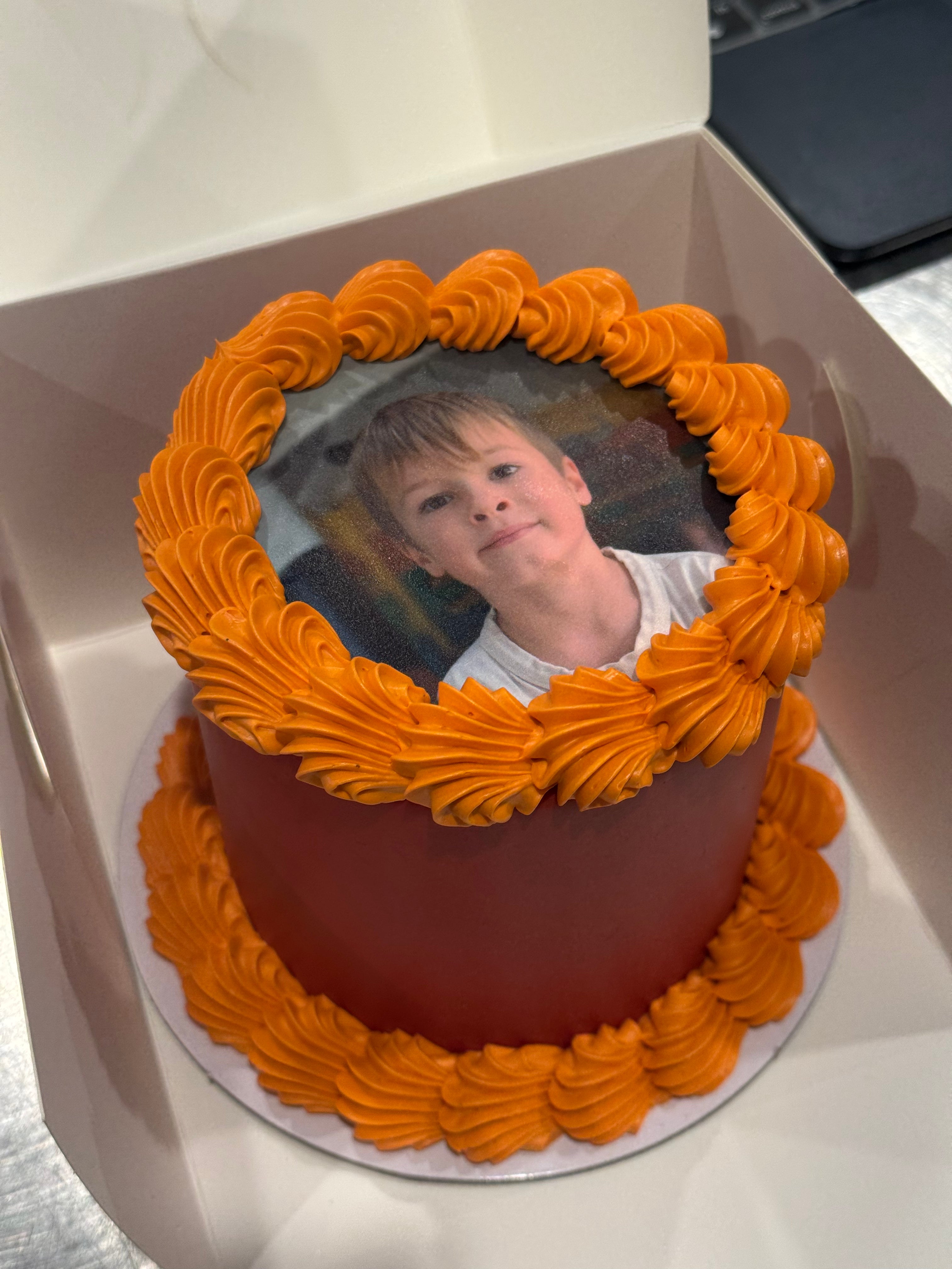 Retro Edible Image Cake - From $130