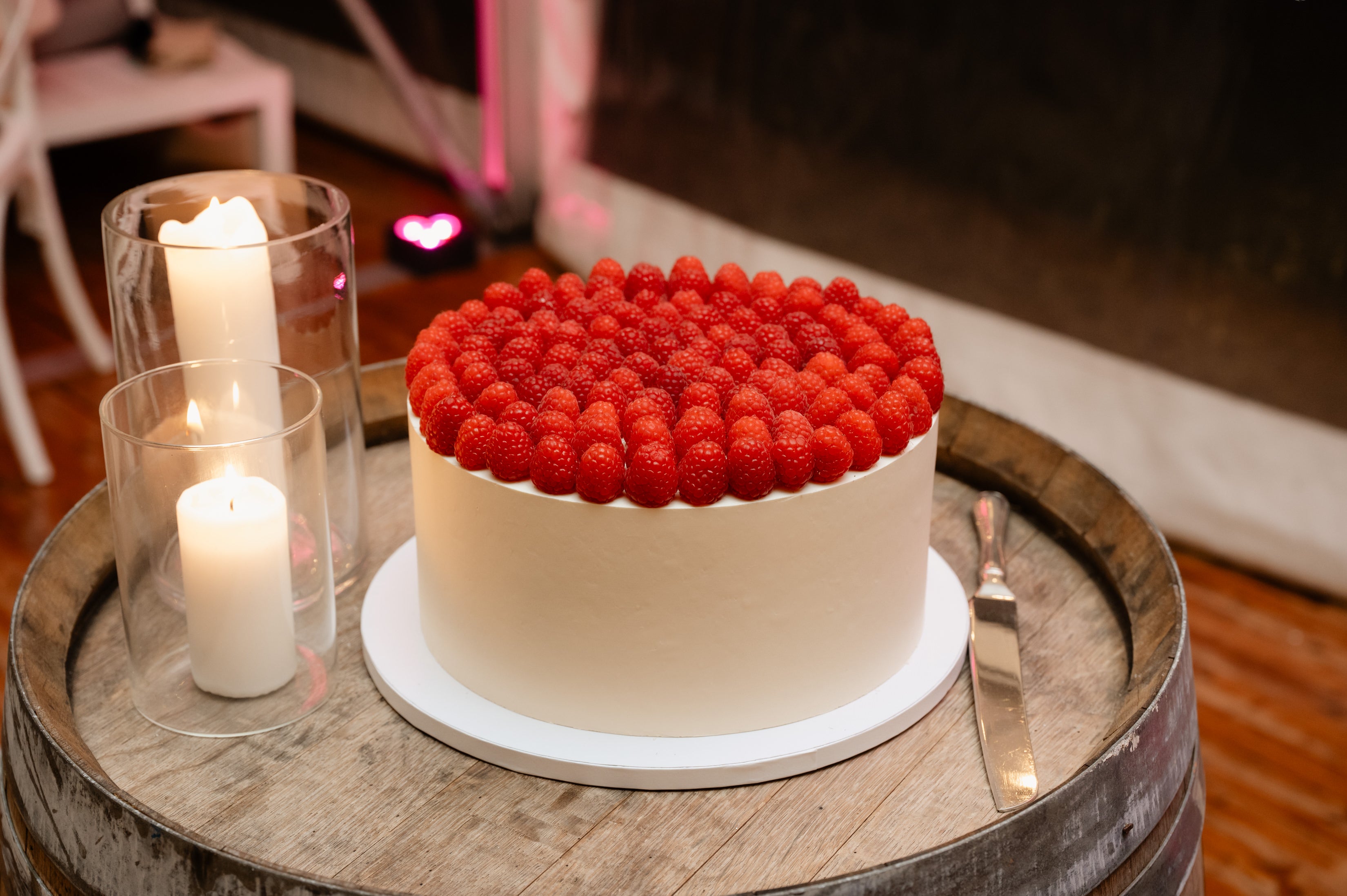 Fresh Raspberry Cake - From $150
