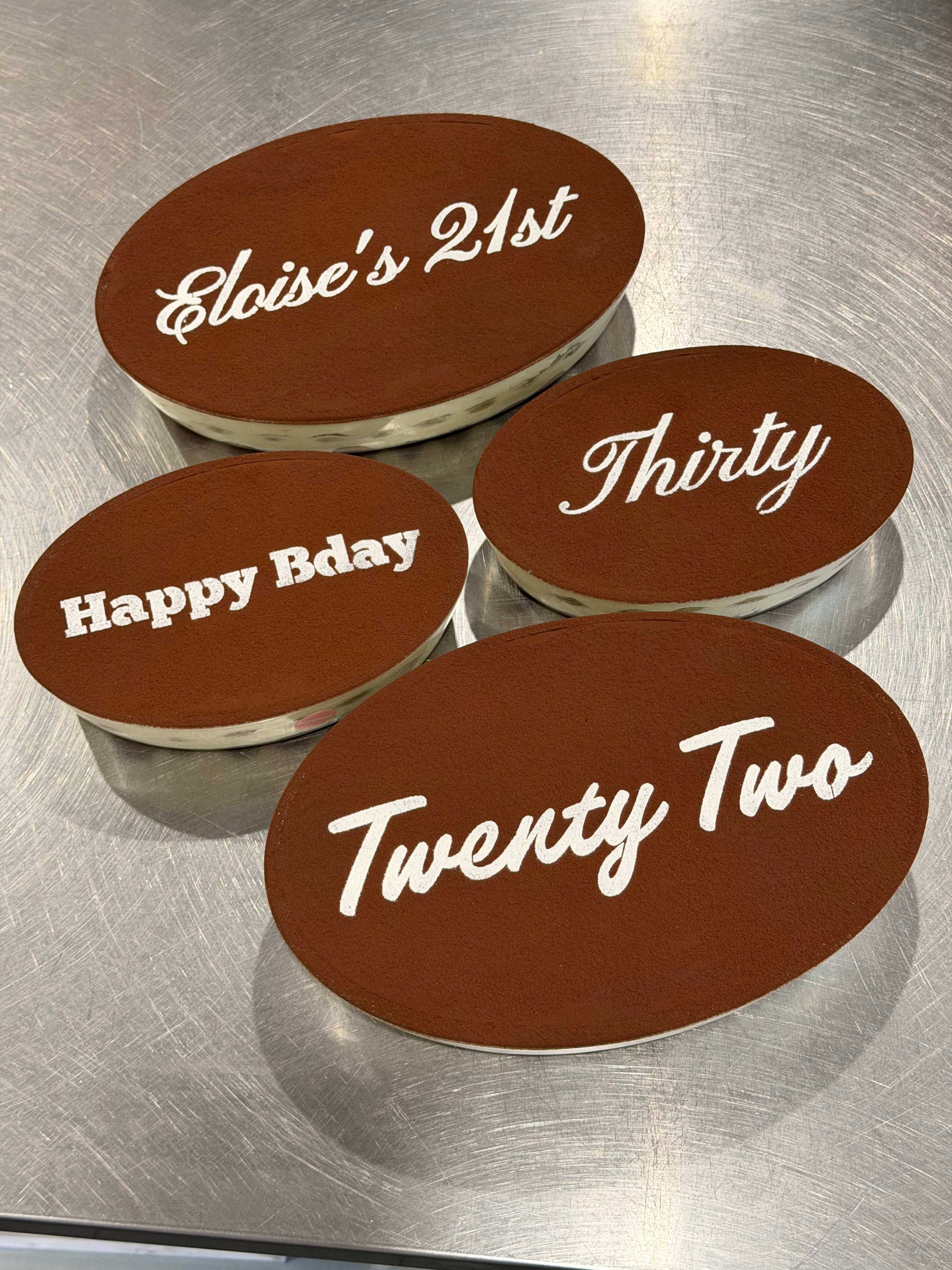 39cm Oval Tiramisu Glass Tray