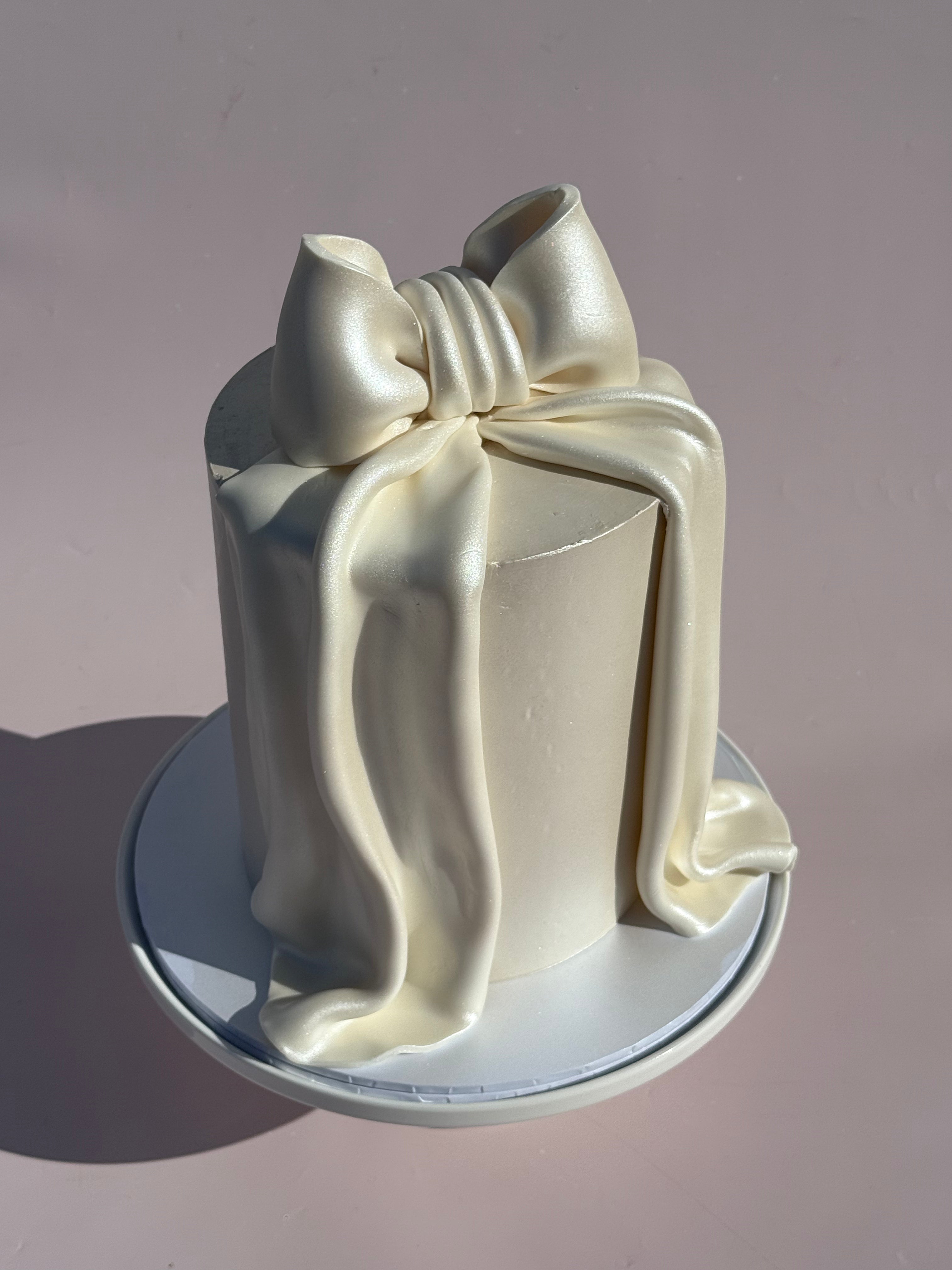 Shimmering Fondant Bow Cake - From $315