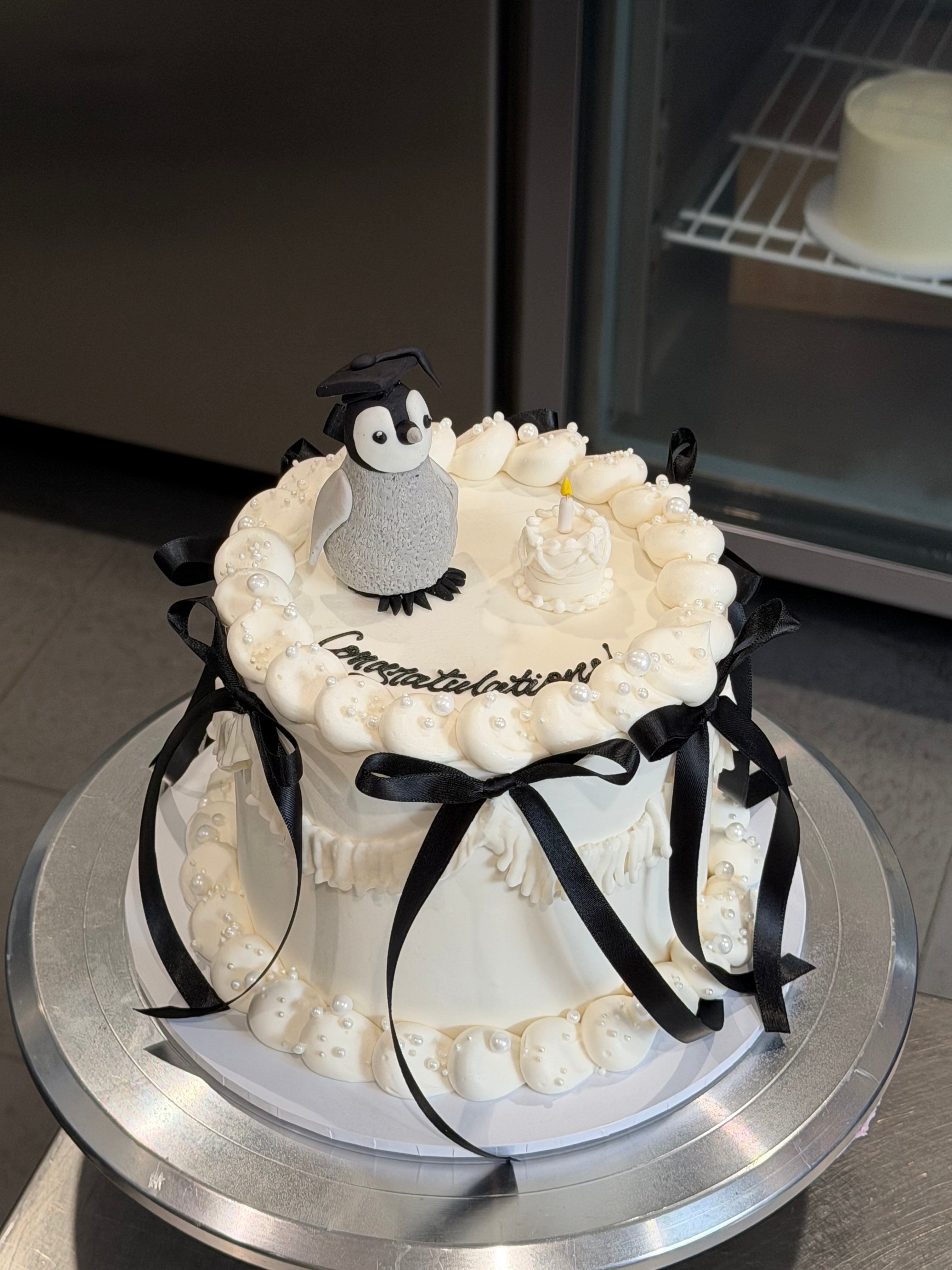 Frilly Retro Cake - From $135 (4 rows of piping, 2 colours)