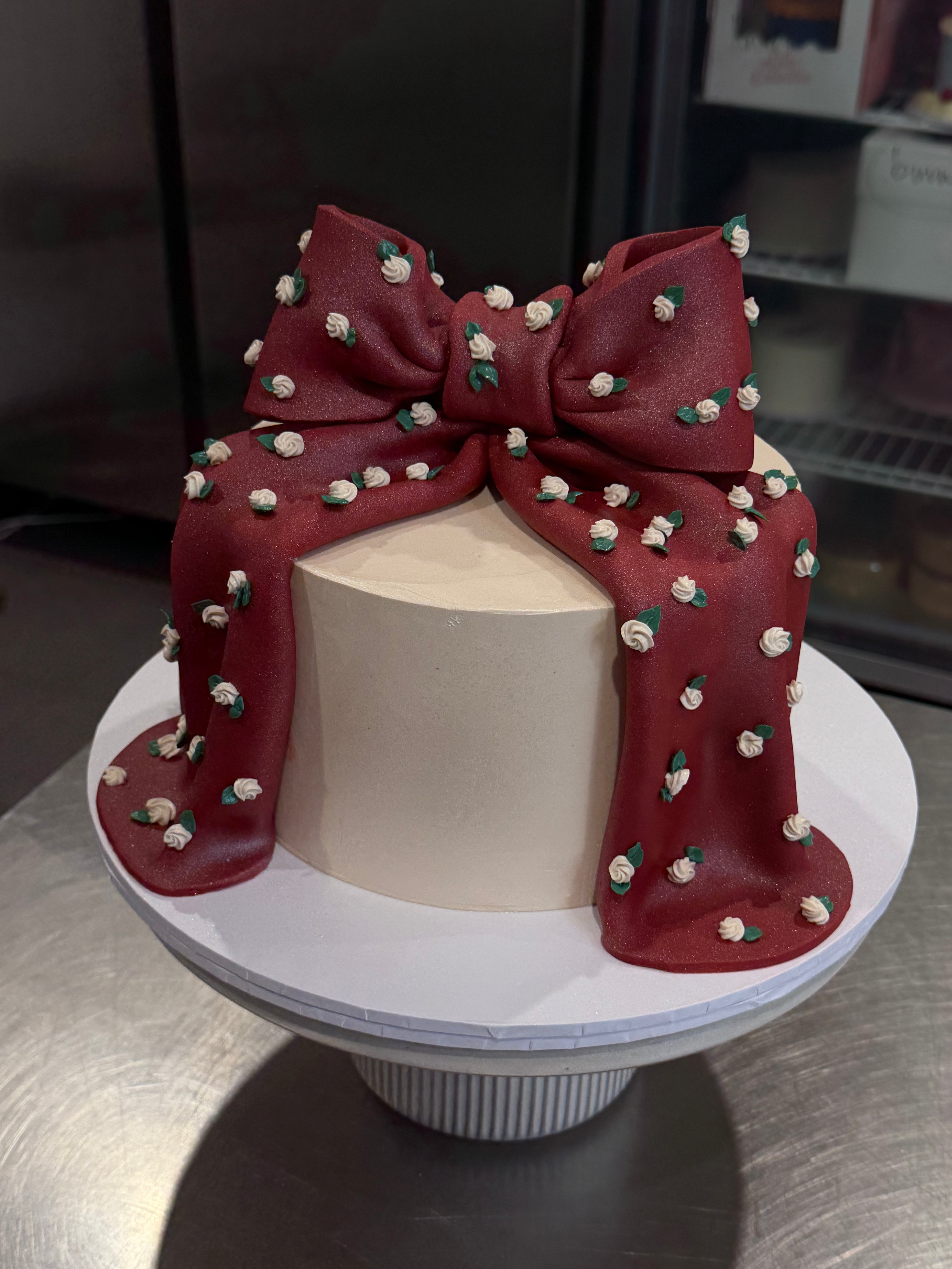 Shimmering Fondant Bow Cake - From $315