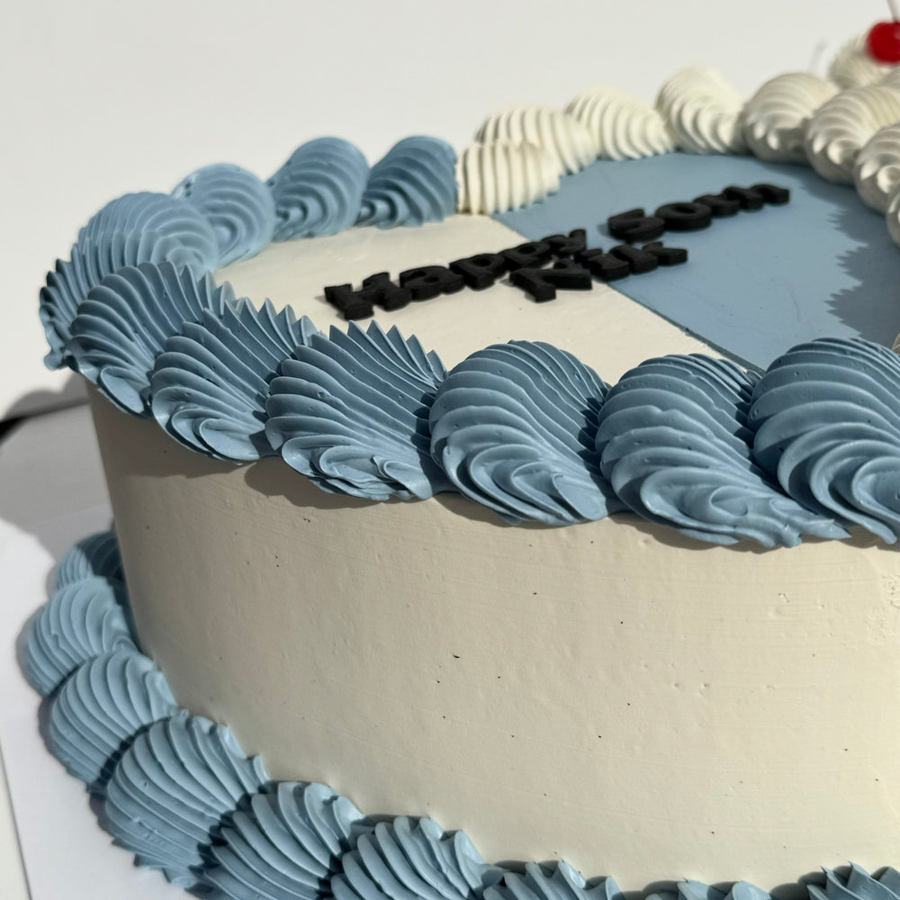 Two-Toned Retro Cake