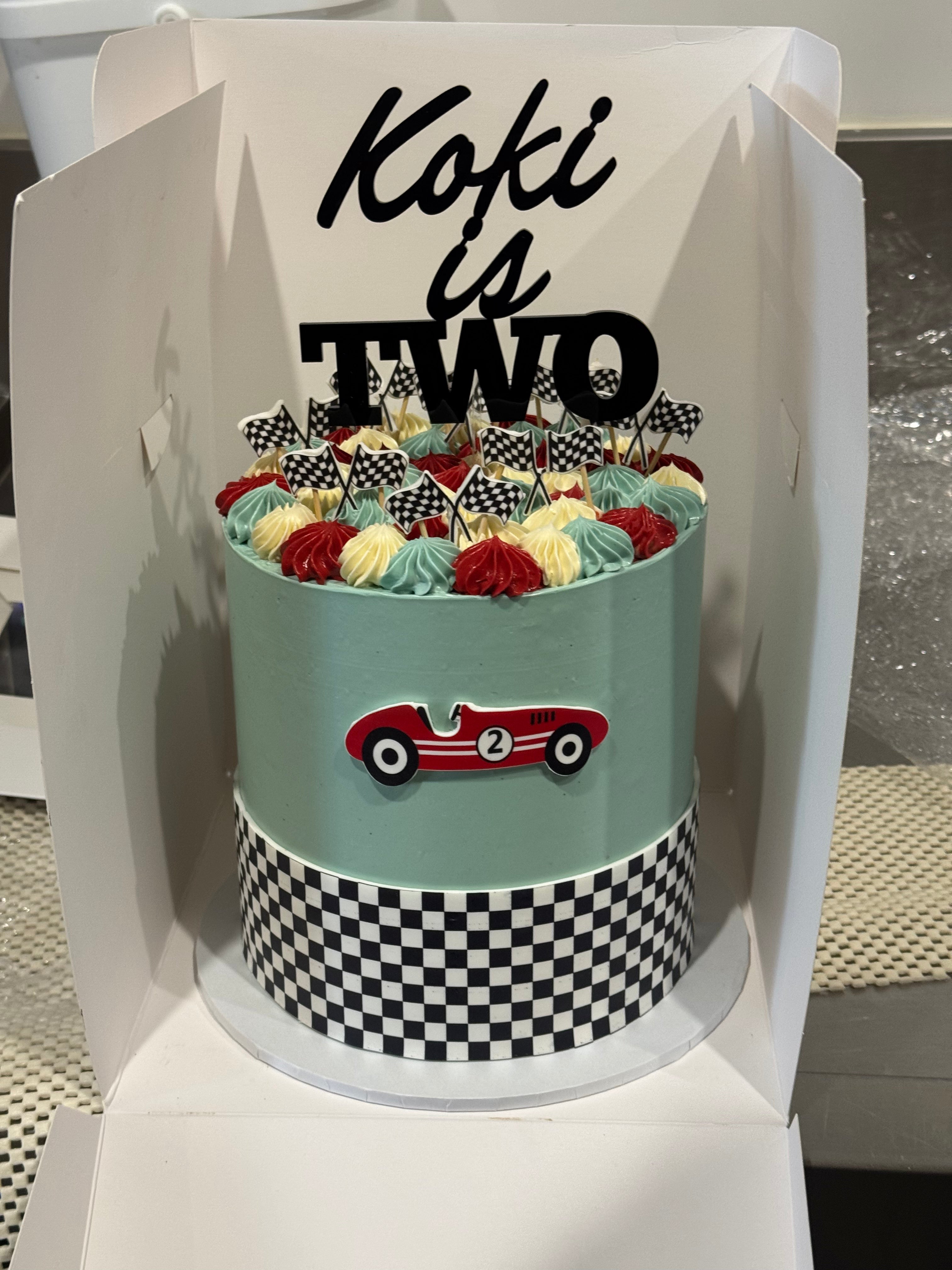 TWO Fast Race Car Cake - From $200
