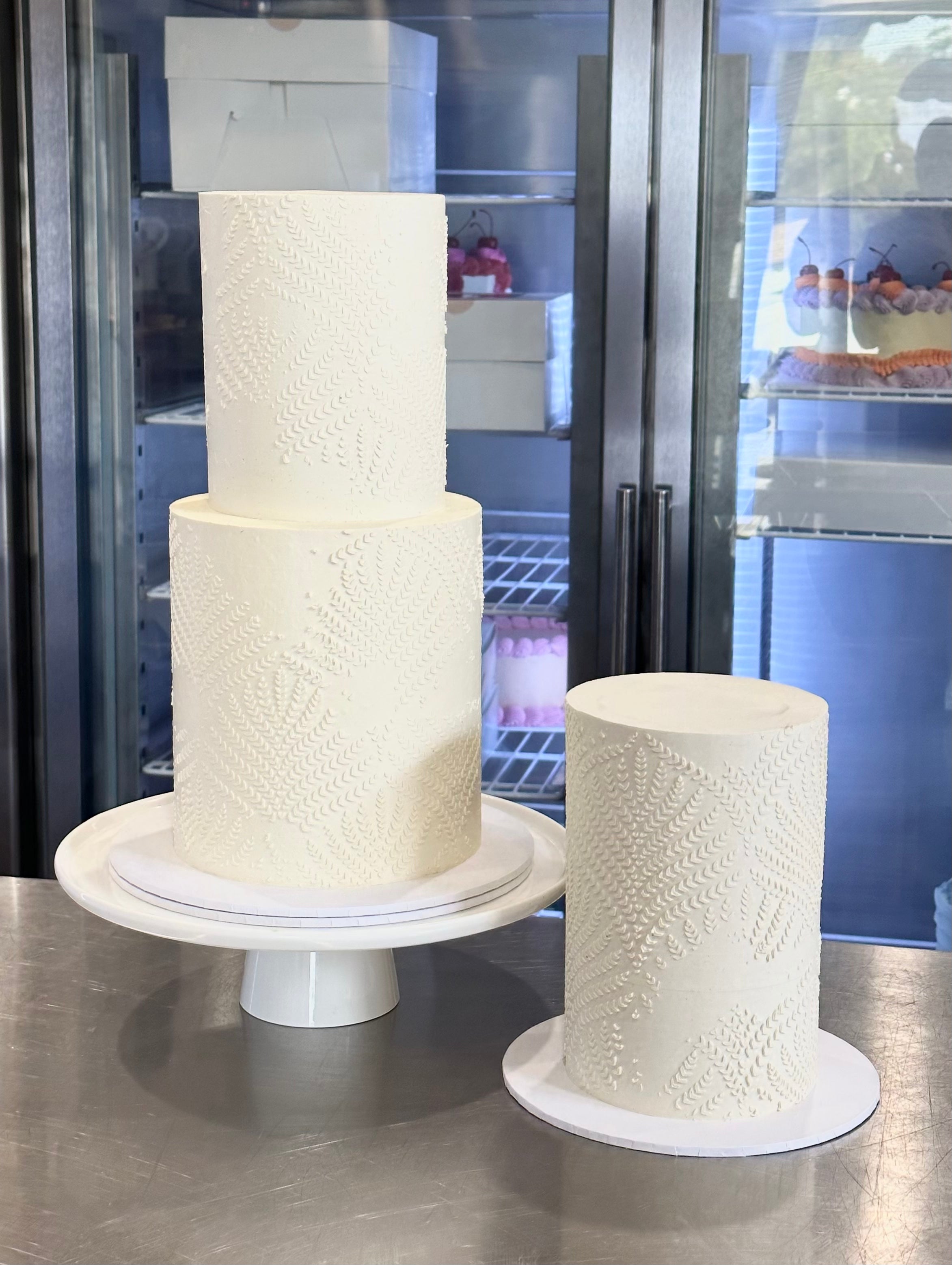 Plain Cake with Stencil