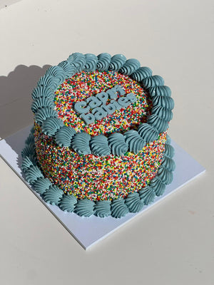 Sprinkle Covered Retro Cake