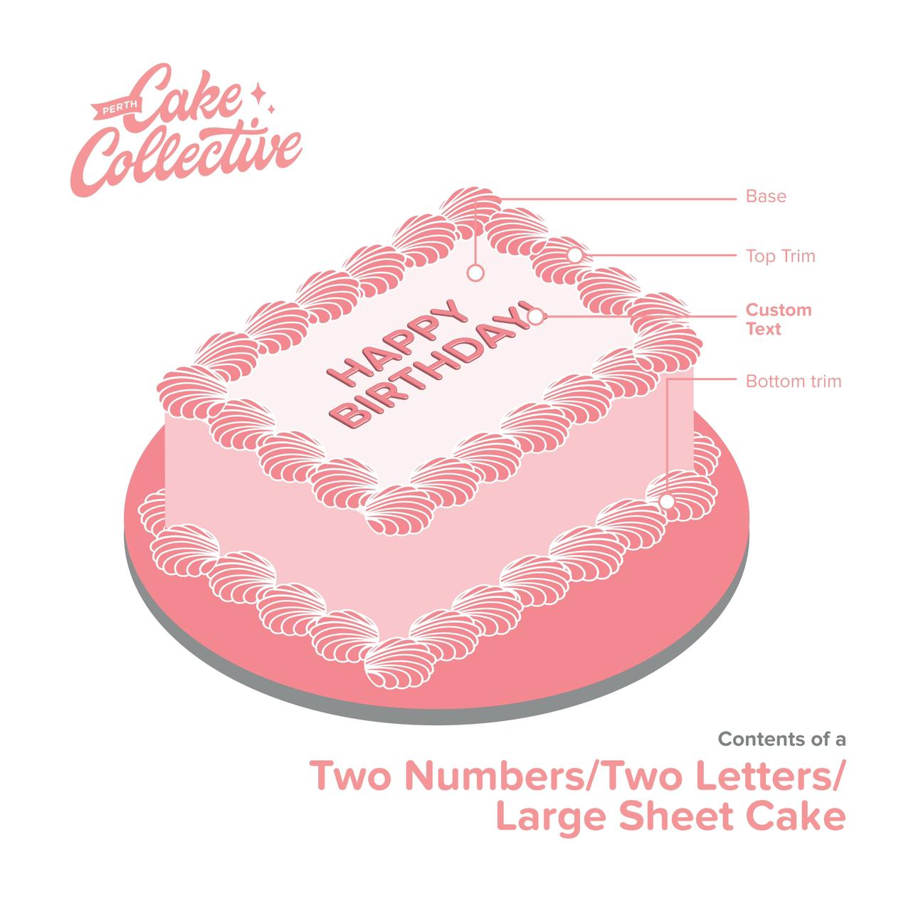 Sheet Cake with trim - From $350