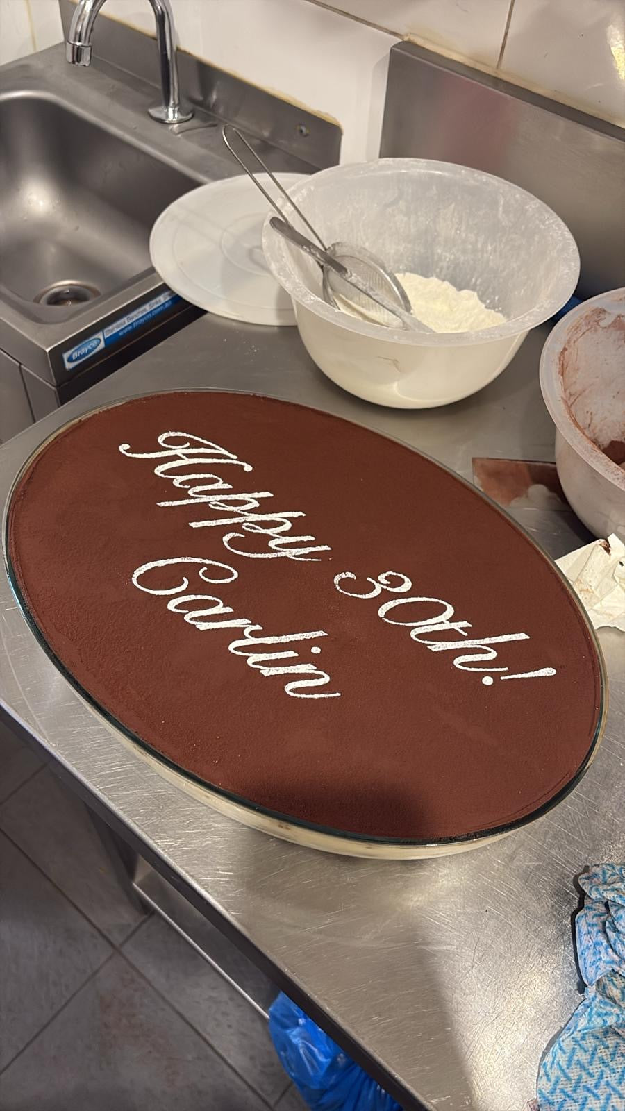 39cm Oval Tiramisu Glass Tray