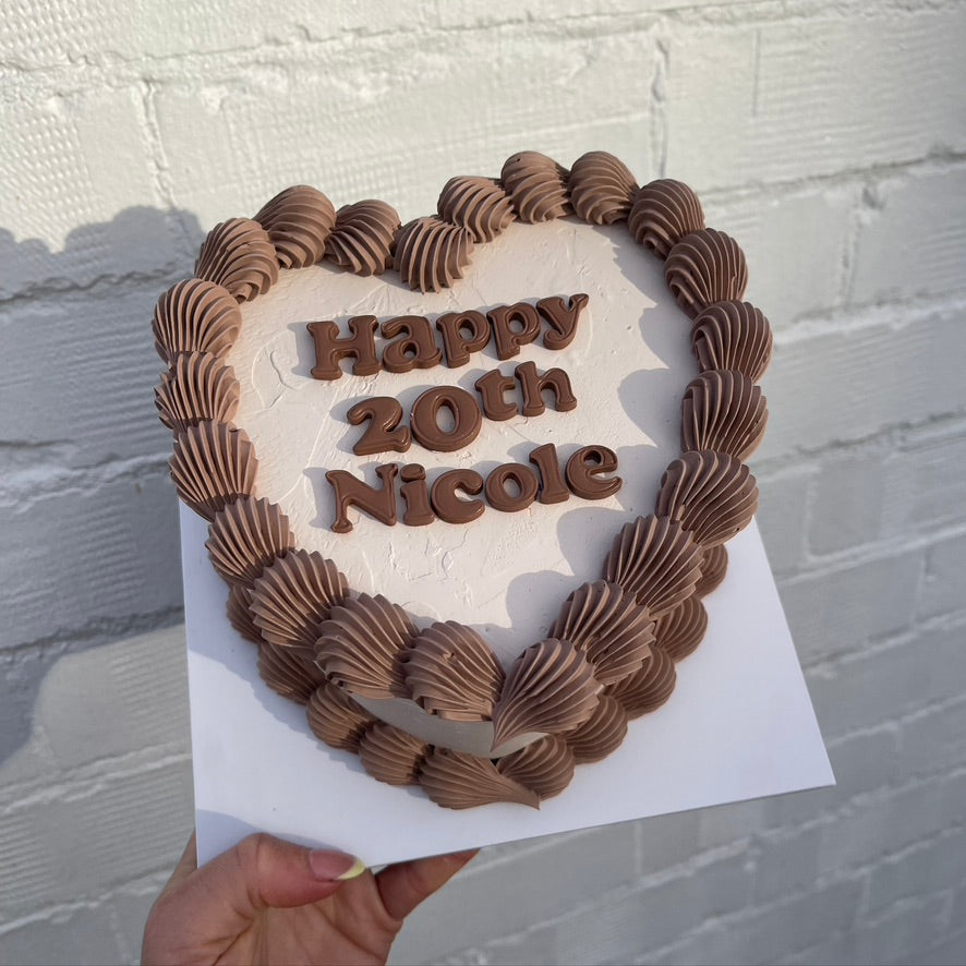 Retro Text Cake