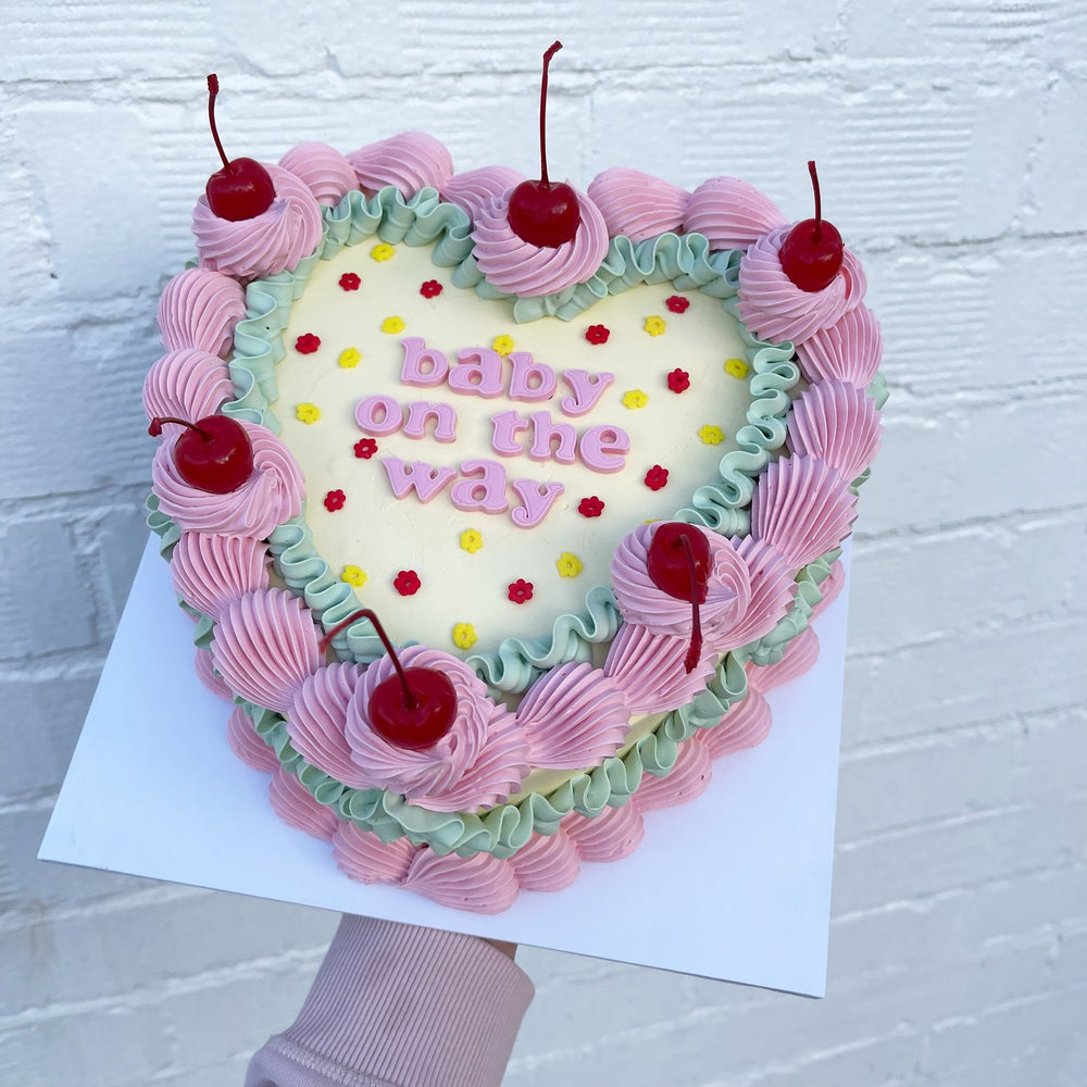 Retro Text Cake
