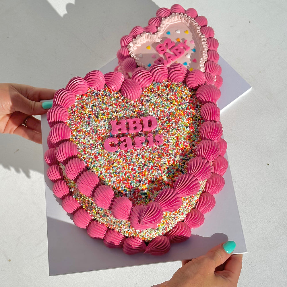 Sprinkle Covered Retro Cake